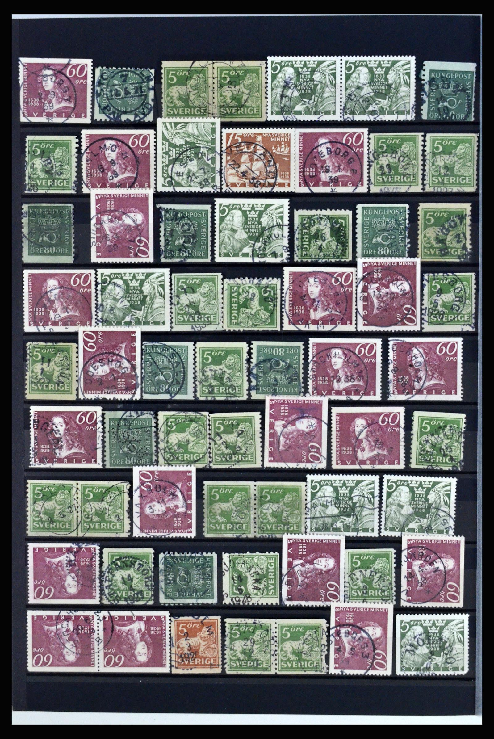36316 110 - Postzegelverzameling 36316 Zweden stempels 1920-1938.