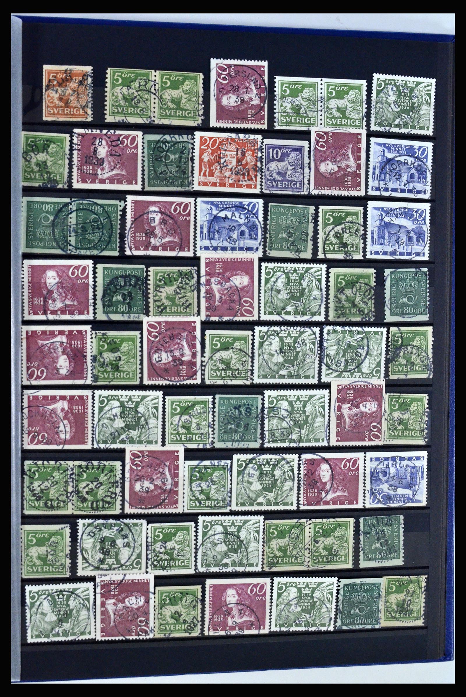 36316 111 - Postzegelverzameling 36316 Zweden stempels 1920-1938.