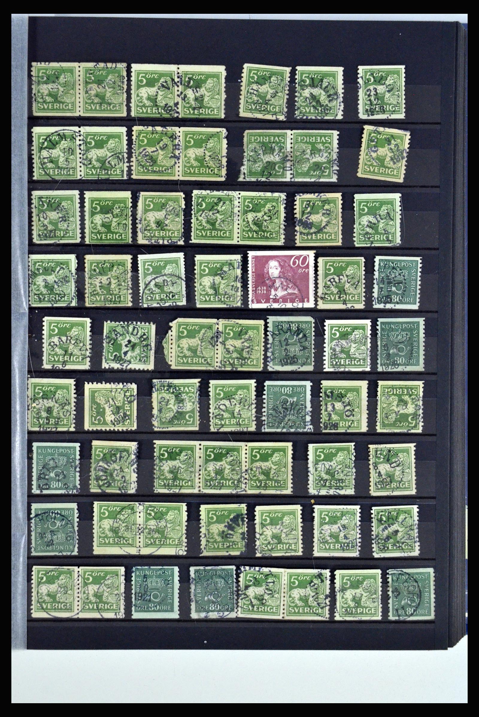 36316 149 - Postzegelverzameling 36316 Zweden stempels 1920-1938.