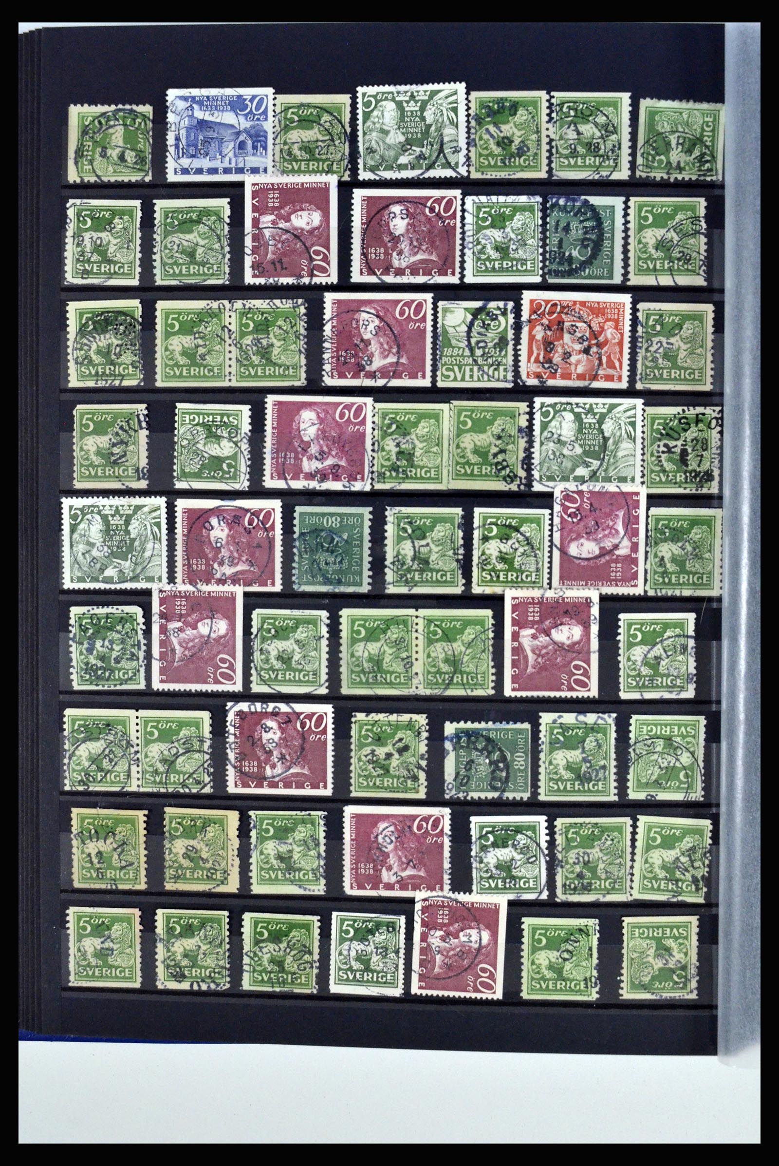 36316 150 - Postzegelverzameling 36316 Zweden stempels 1920-1938.