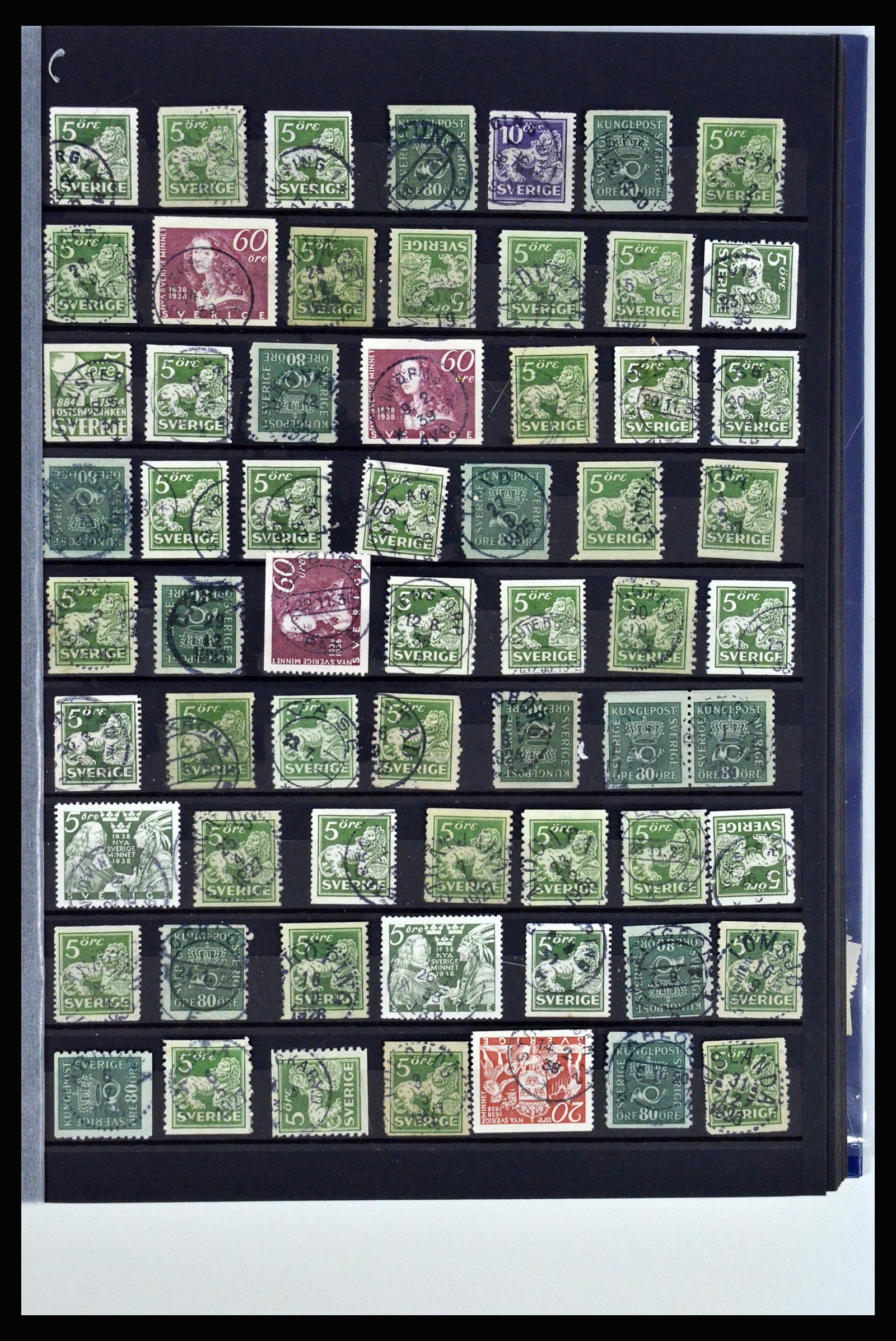 36316 159 - Postzegelverzameling 36316 Zweden stempels 1920-1938.