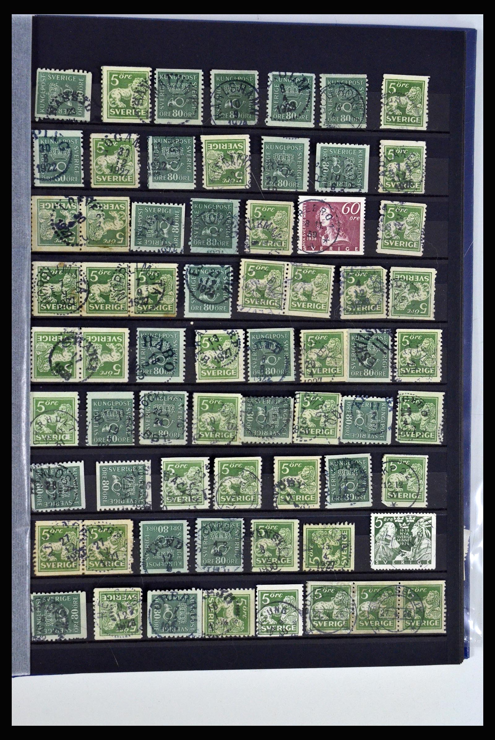 36316 169 - Postzegelverzameling 36316 Zweden stempels 1920-1938.