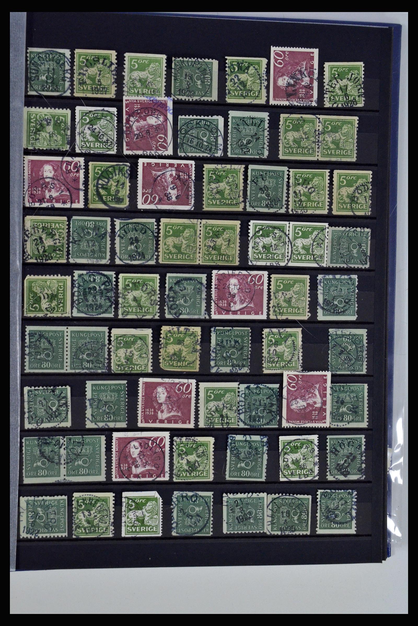 36316 171 - Postzegelverzameling 36316 Zweden stempels 1920-1938.