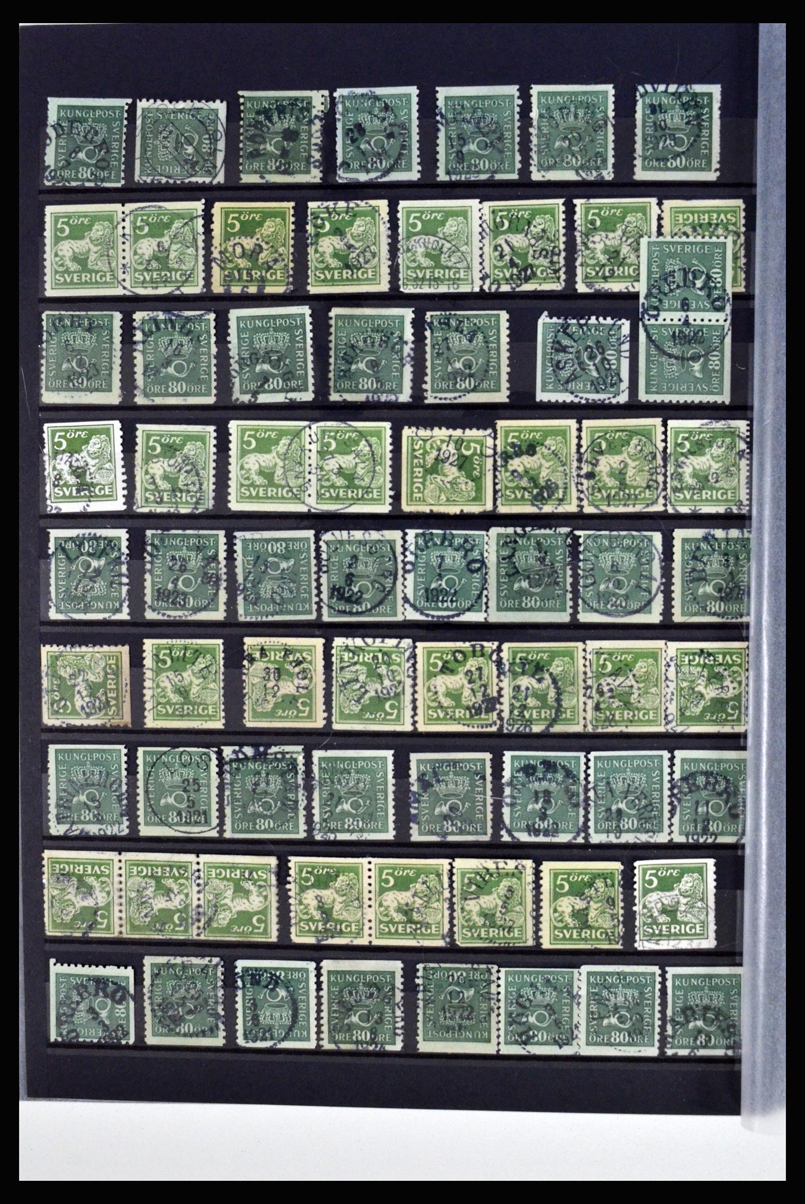 36316 178 - Postzegelverzameling 36316 Zweden stempels 1920-1938.