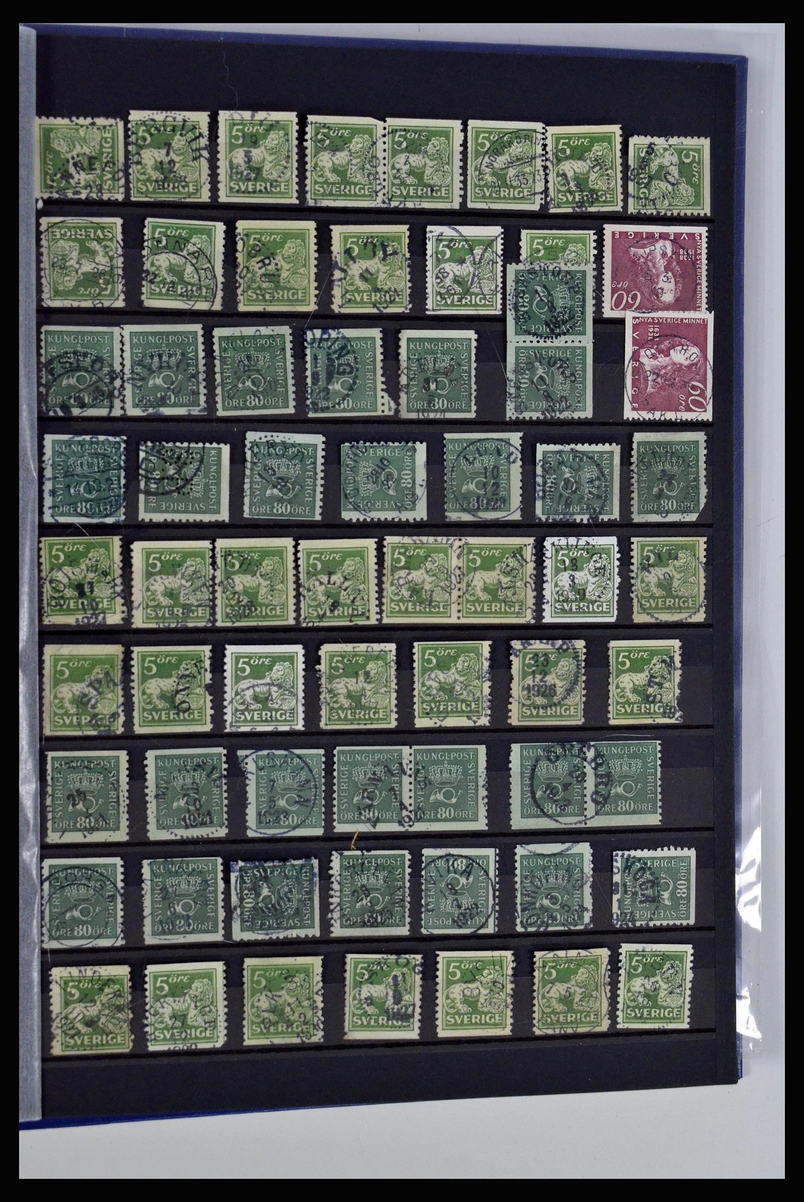 36316 179 - Postzegelverzameling 36316 Zweden stempels 1920-1938.