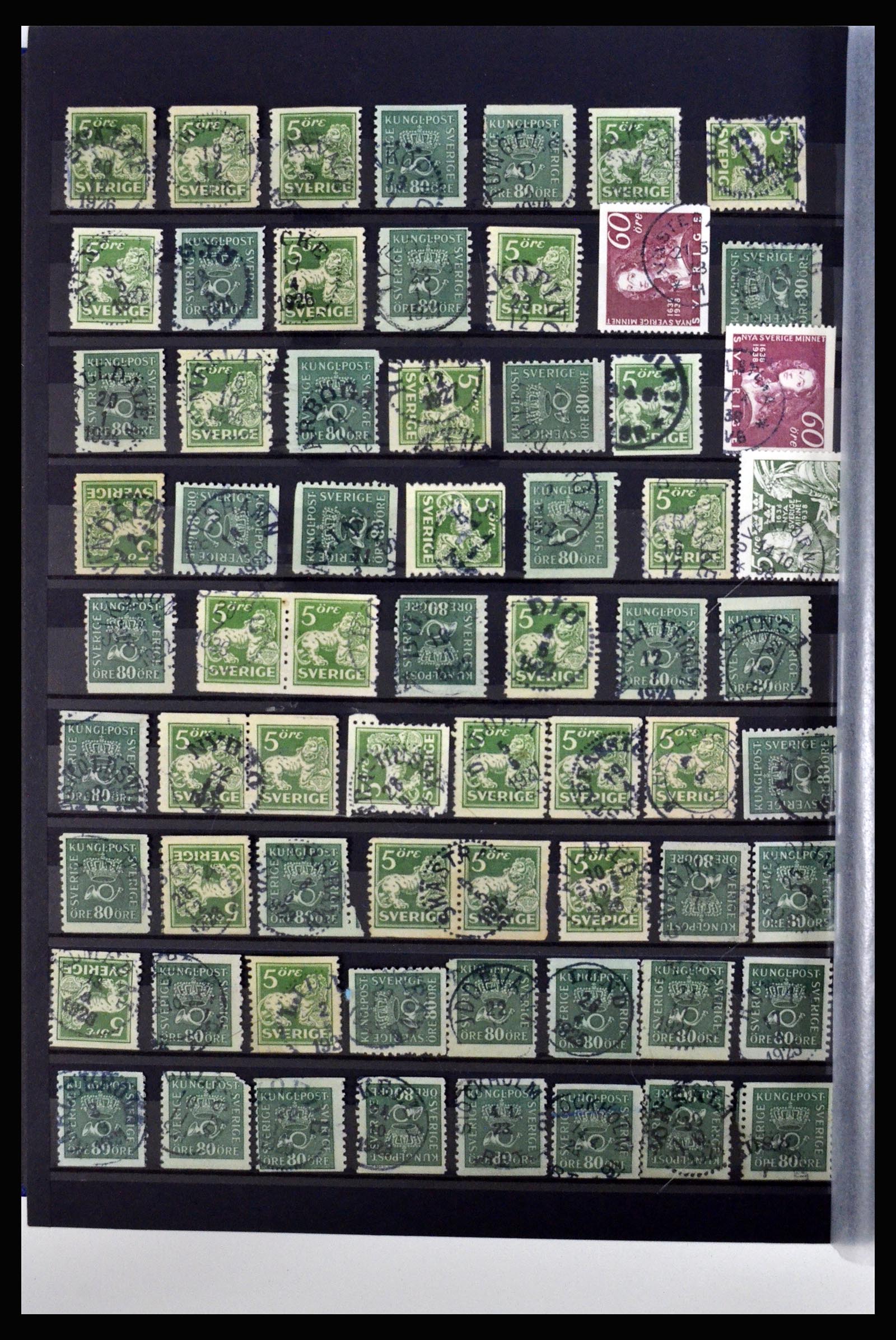 36316 180 - Postzegelverzameling 36316 Zweden stempels 1920-1938.