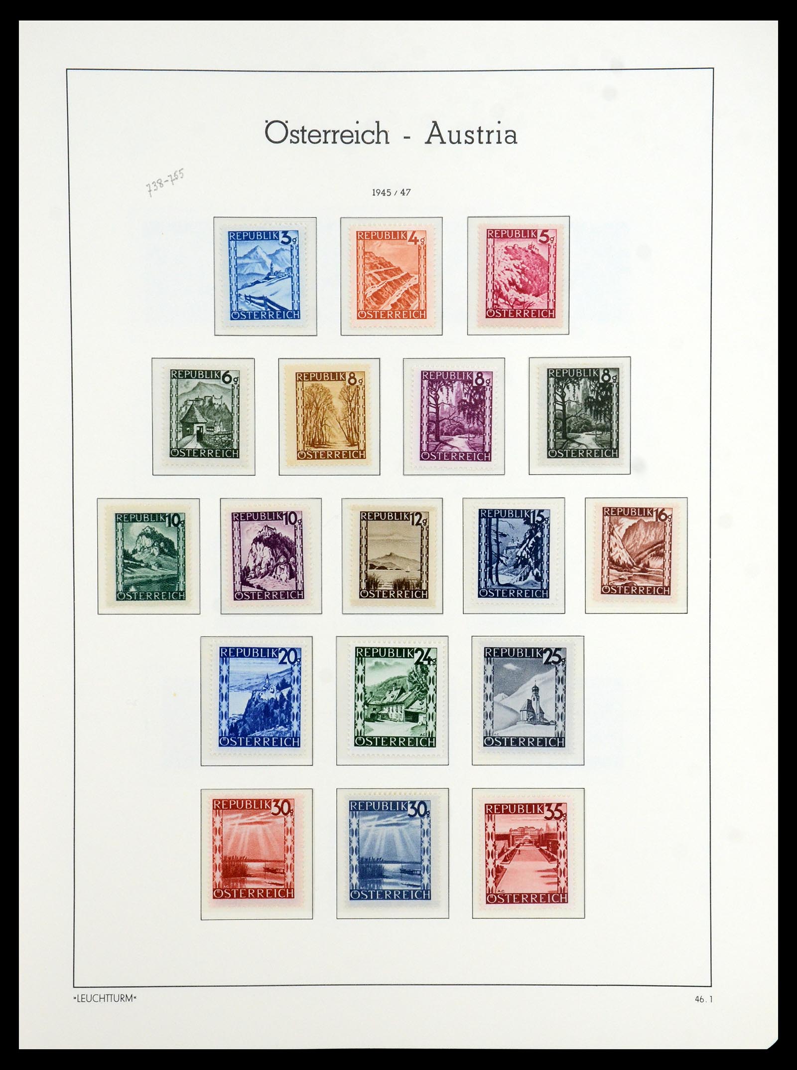 36318 010 - Postzegelverzameling 36318 Oostenrijk 1945-1979.
