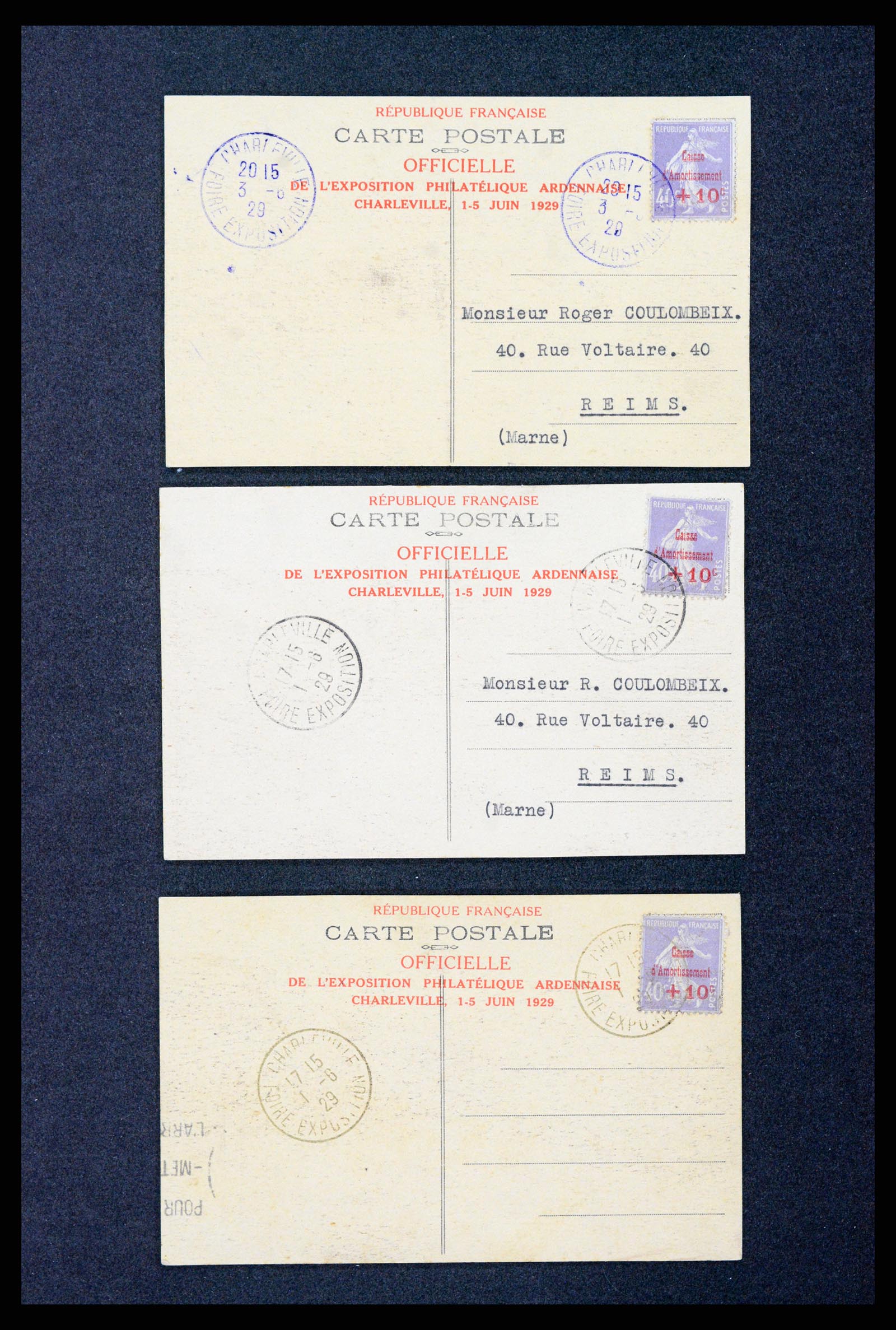 36319 001 - Postzegelverzameling 36319 Frankrijk brieven 1928-1931.