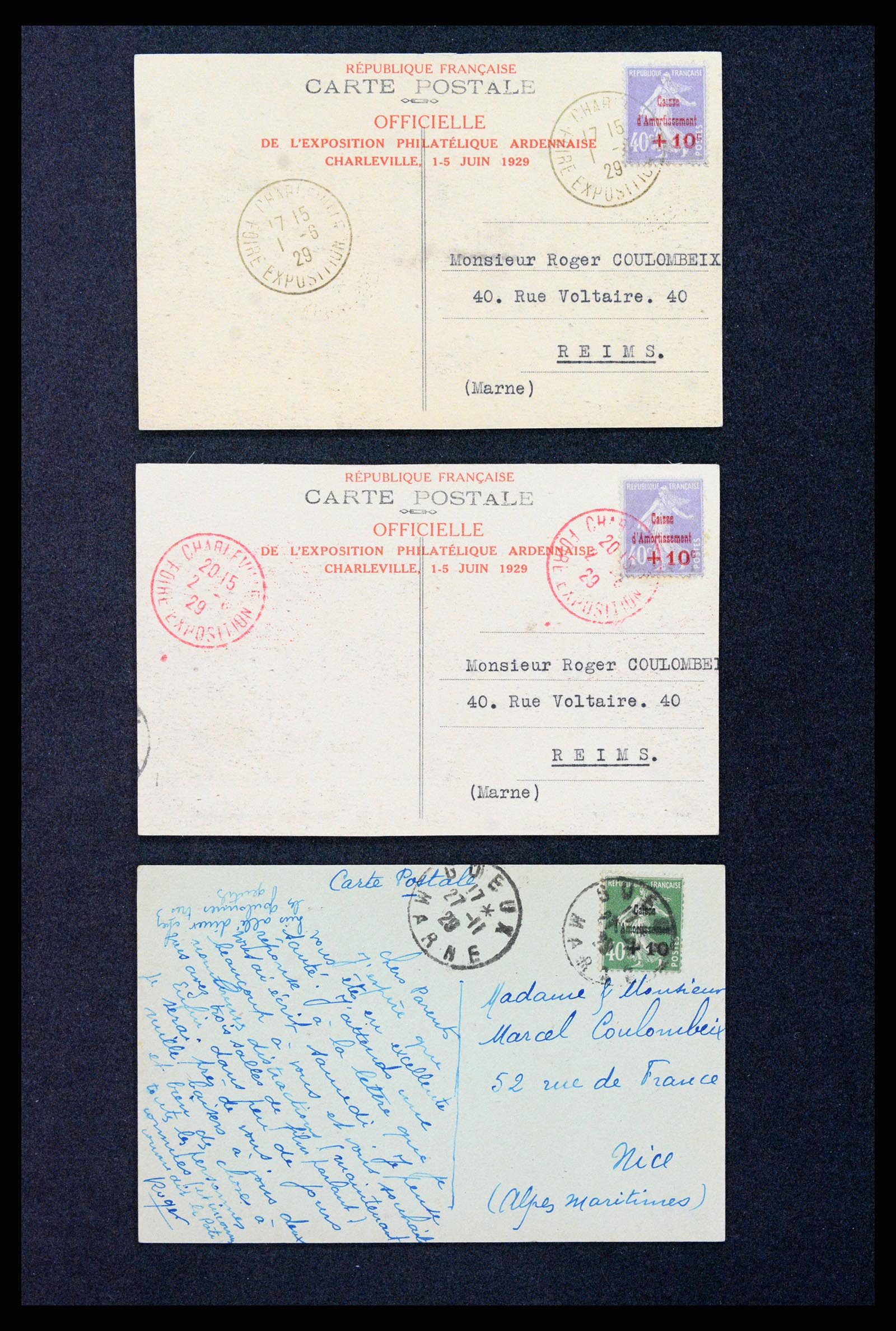 36319 002 - Postzegelverzameling 36319 Frankrijk brieven 1928-1931.