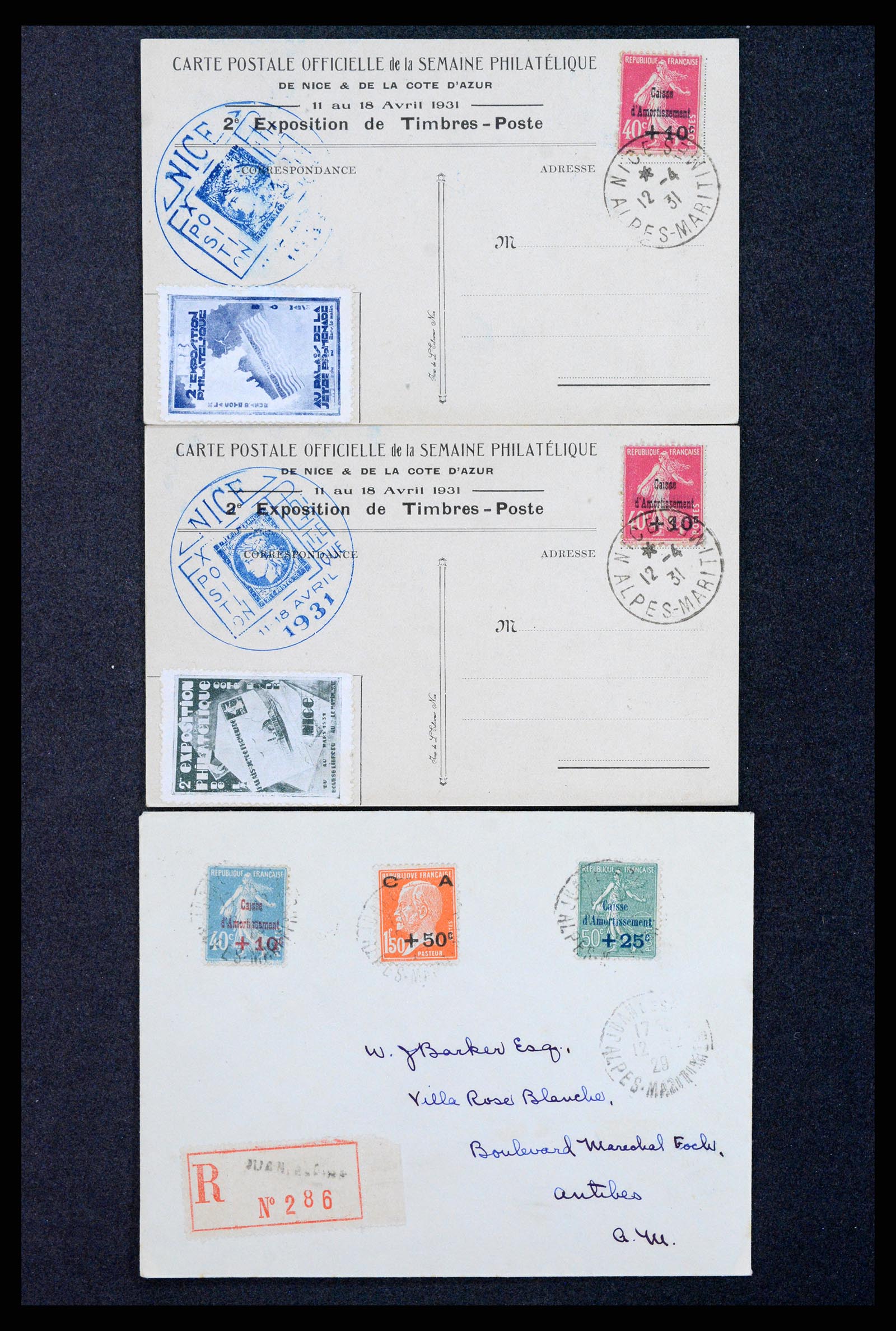 36319 004 - Postzegelverzameling 36319 Frankrijk brieven 1928-1931.