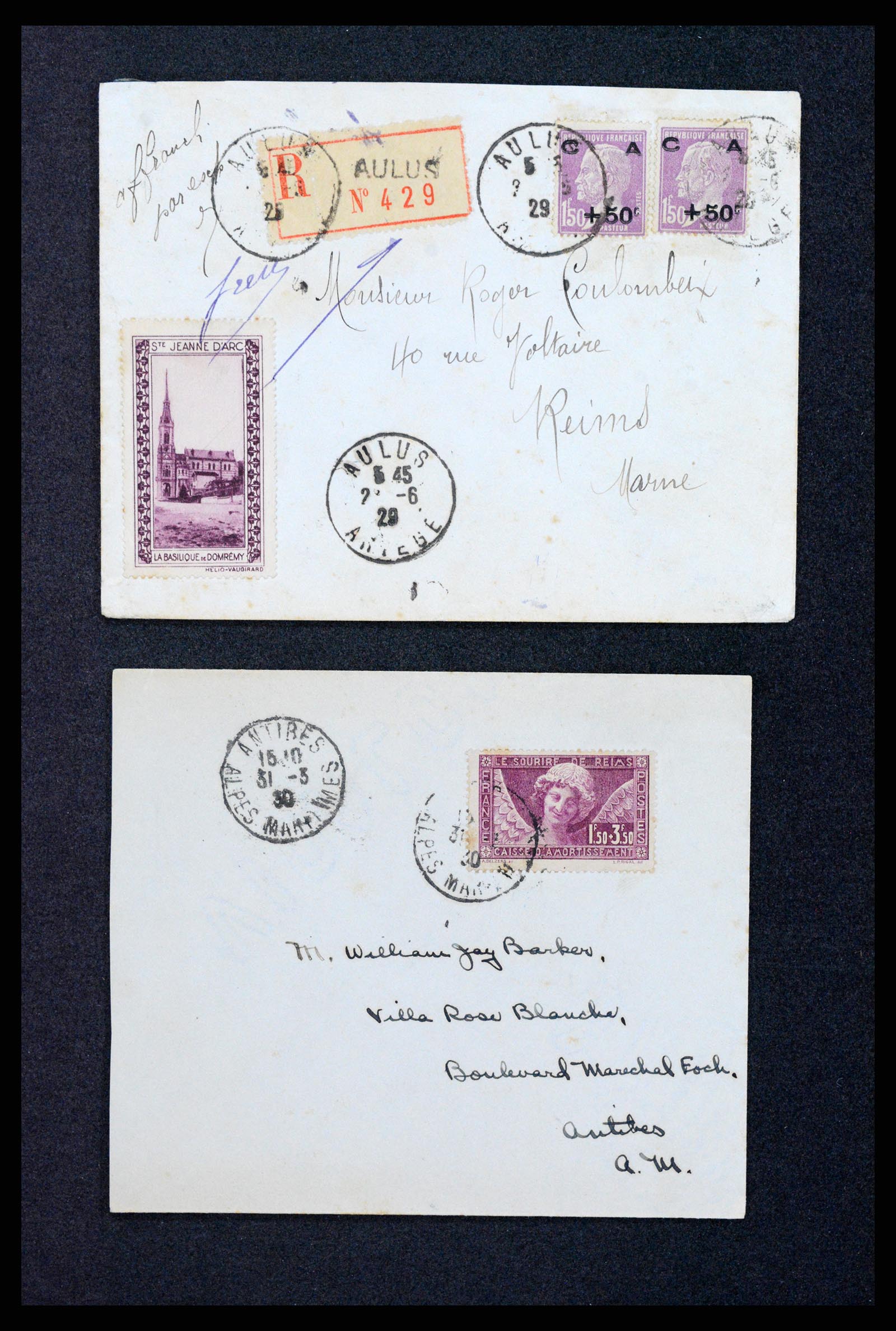 36319 005 - Postzegelverzameling 36319 Frankrijk brieven 1928-1931.