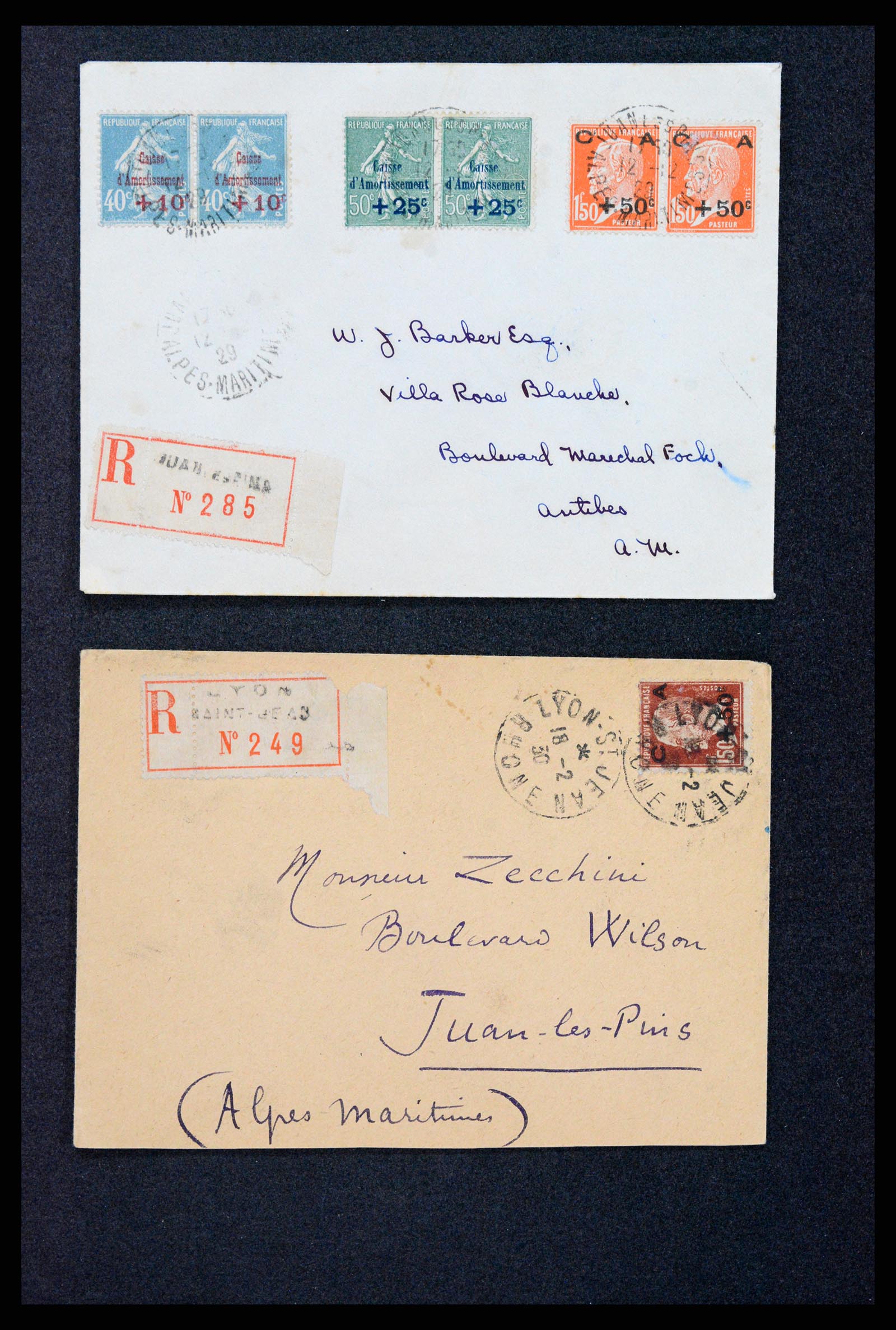 36319 006 - Postzegelverzameling 36319 Frankrijk brieven 1928-1931.