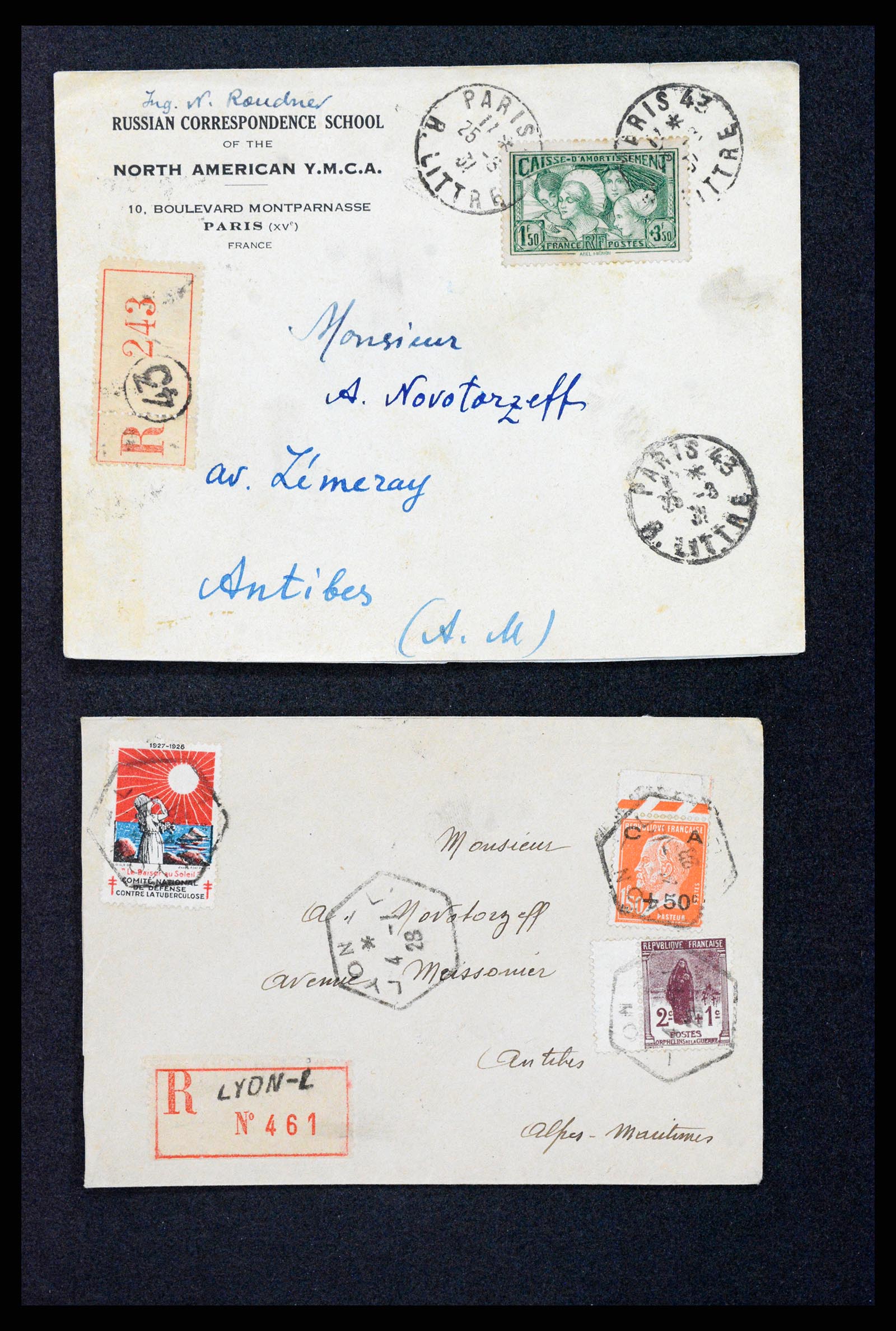36319 007 - Postzegelverzameling 36319 Frankrijk brieven 1928-1931.