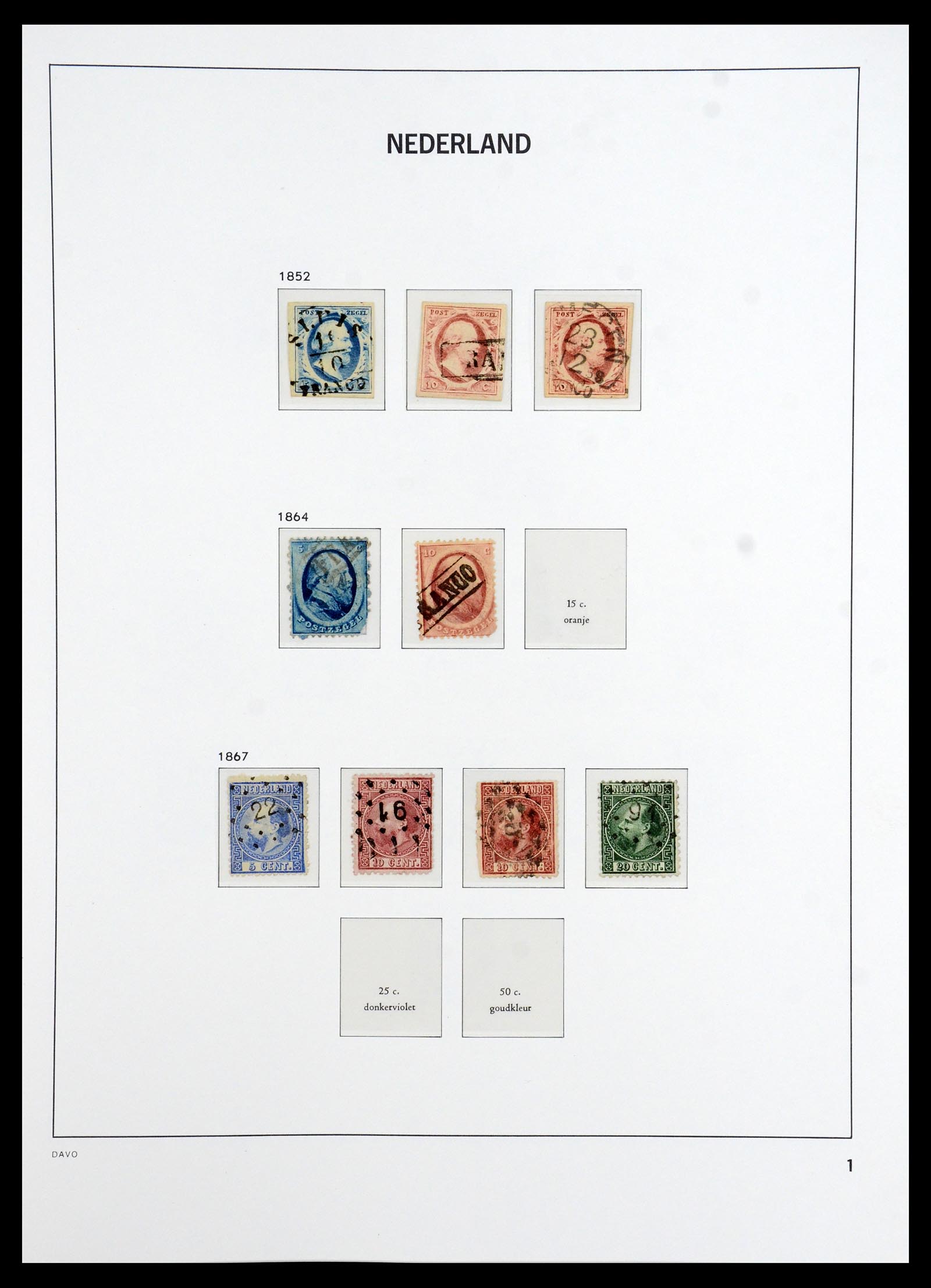 36327 001 - Postzegelverzameling 36327 Nederland 1852-1969.