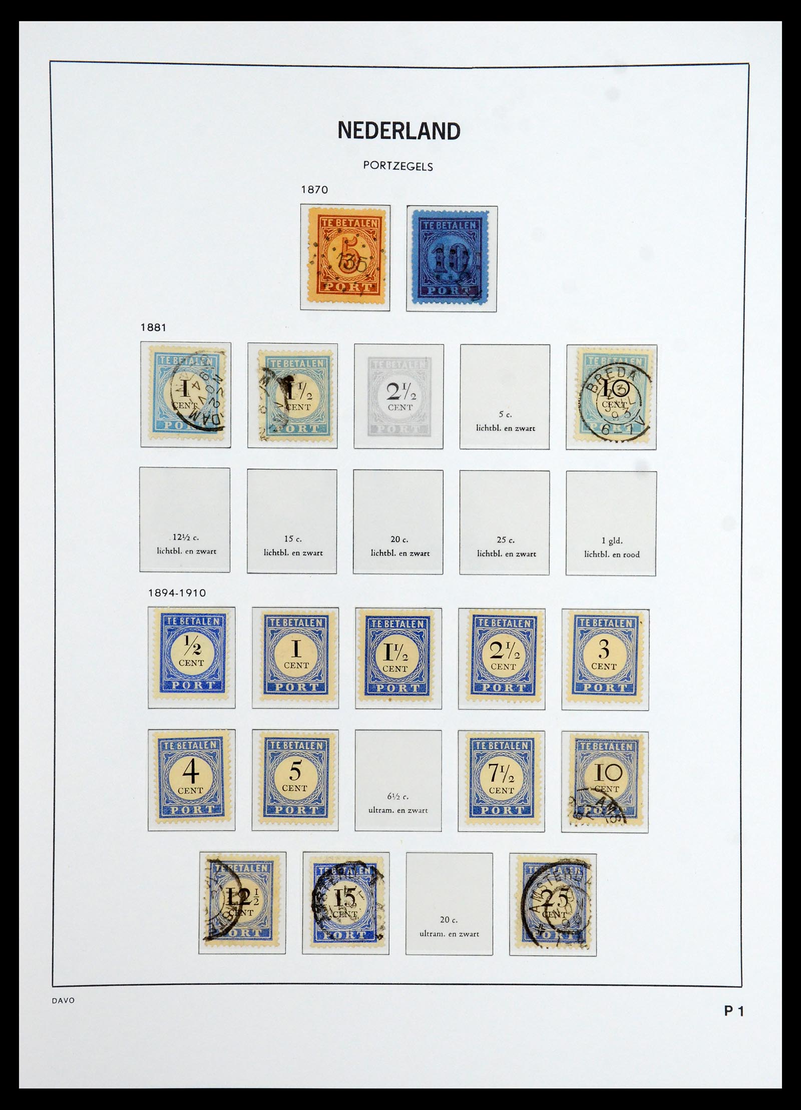 36327 034 - Postzegelverzameling 36327 Nederland 1852-1969.