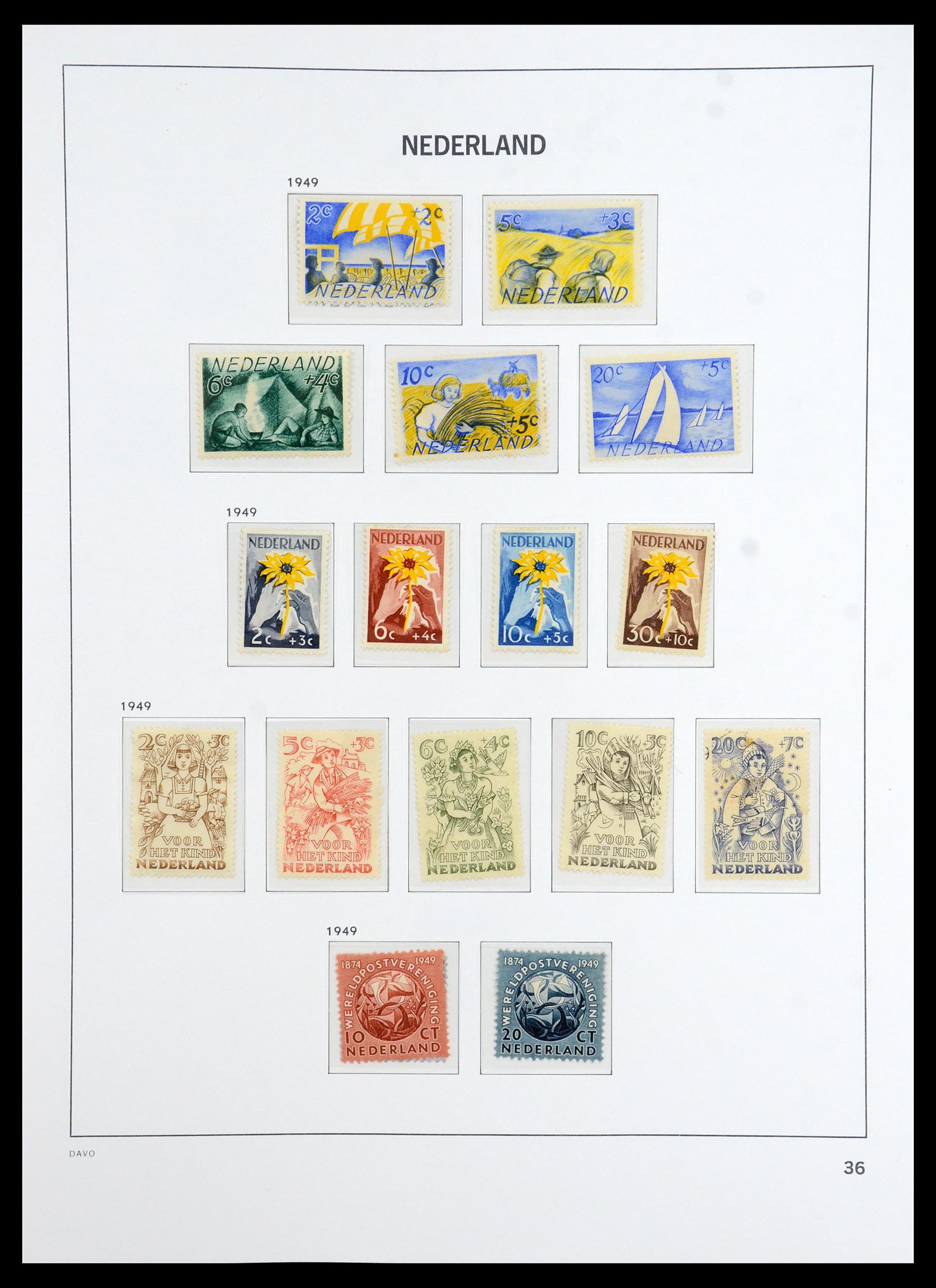36327 044 - Postzegelverzameling 36327 Nederland 1852-1969.