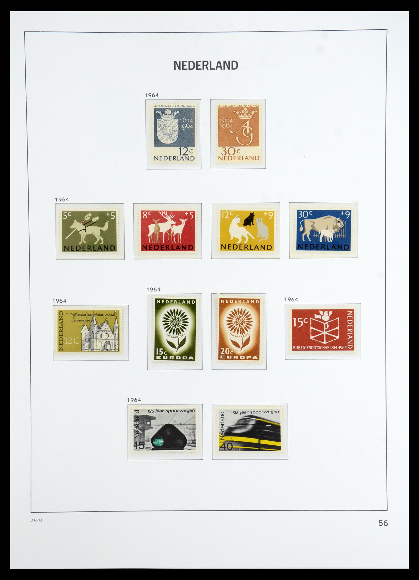 36327 064 - Postzegelverzameling 36327 Nederland 1852-1969.