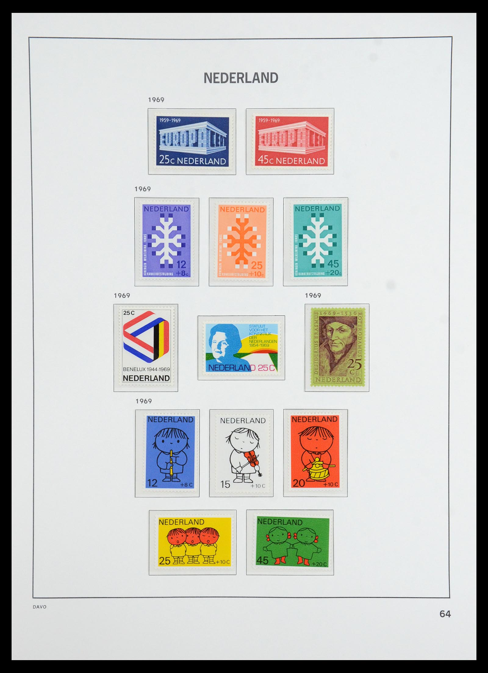 36327 072 - Postzegelverzameling 36327 Nederland 1852-1969.