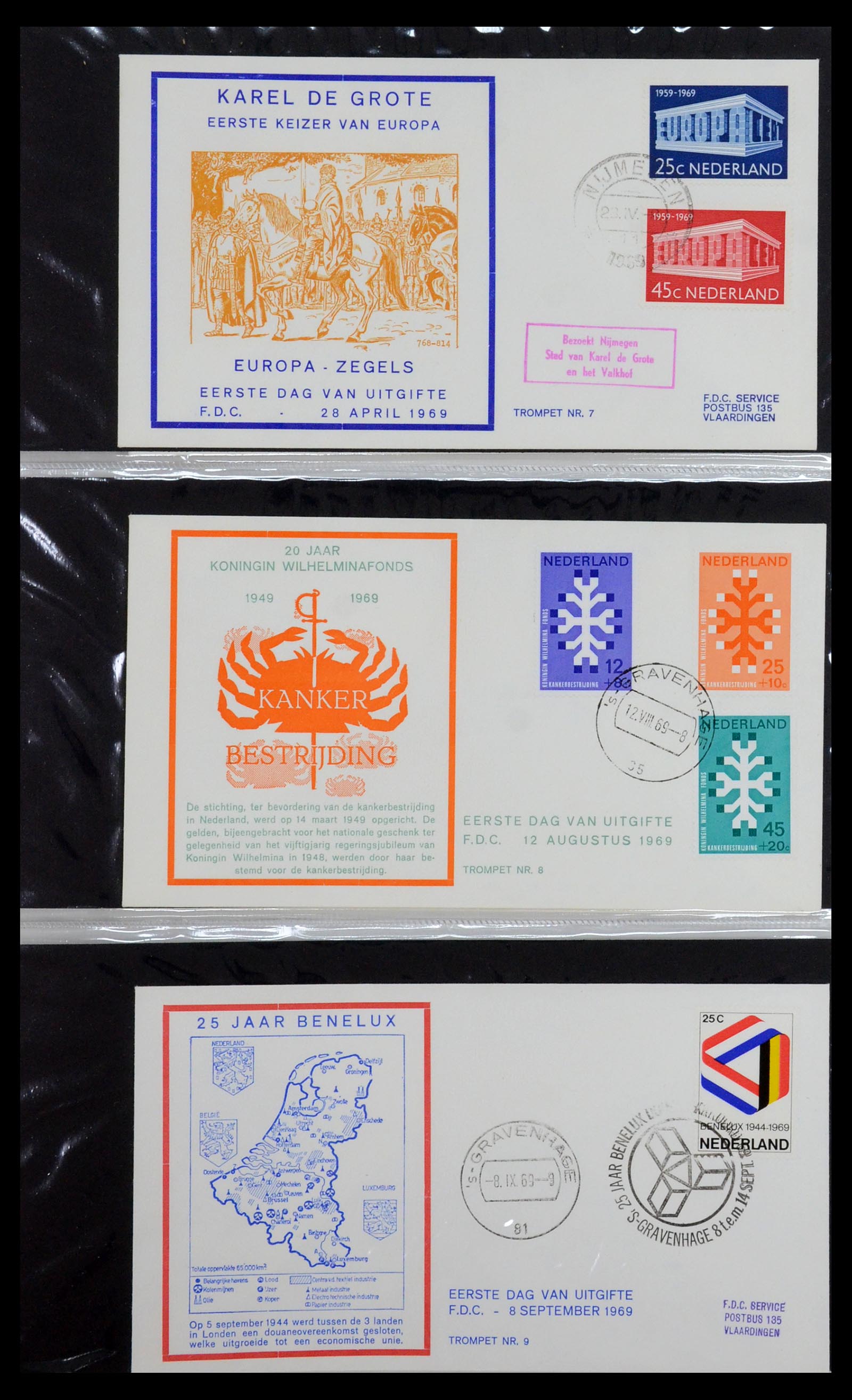 36342 003 - Postzegelverzameling 36342 Nederland Tromp FDC's 1968-1987.