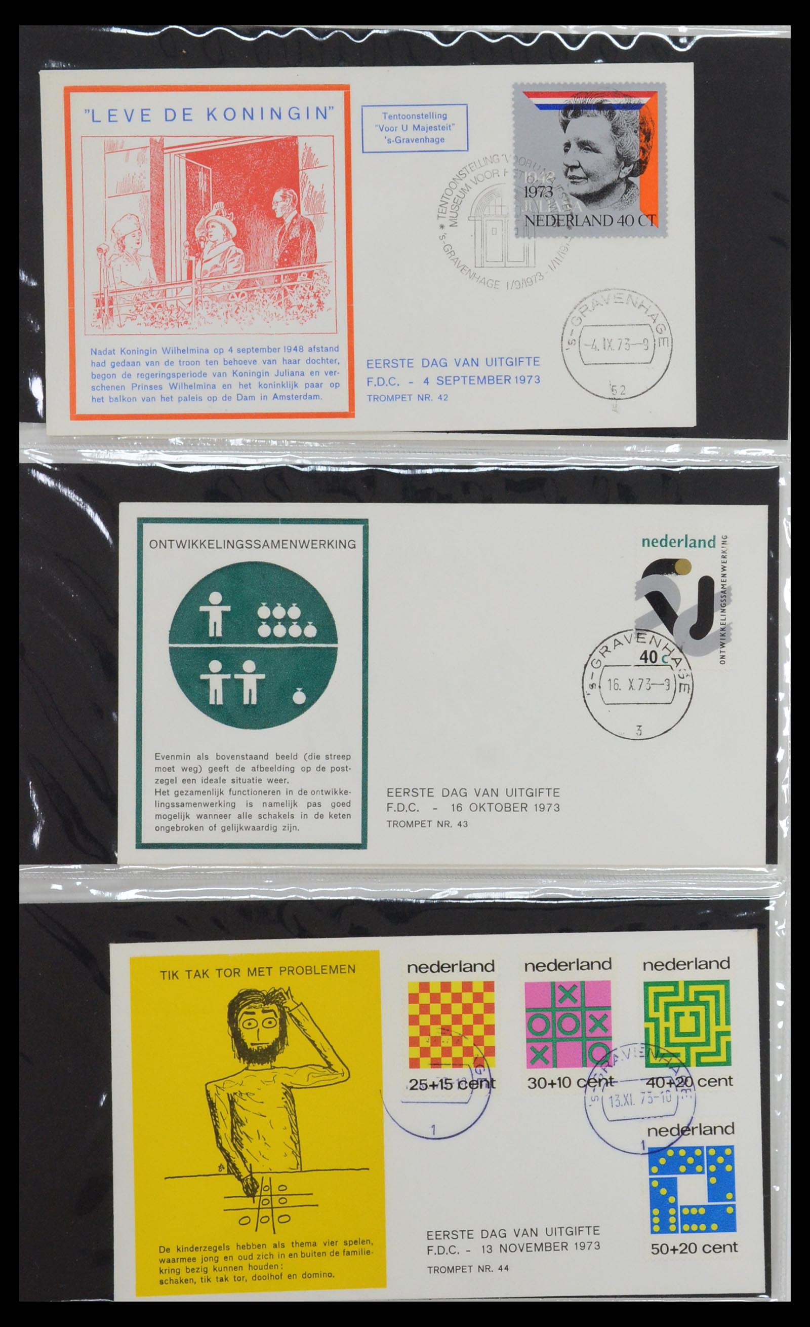 36342 015 - Stamp collection 36342 Netherlands Tromp FDC's 1968-1987.