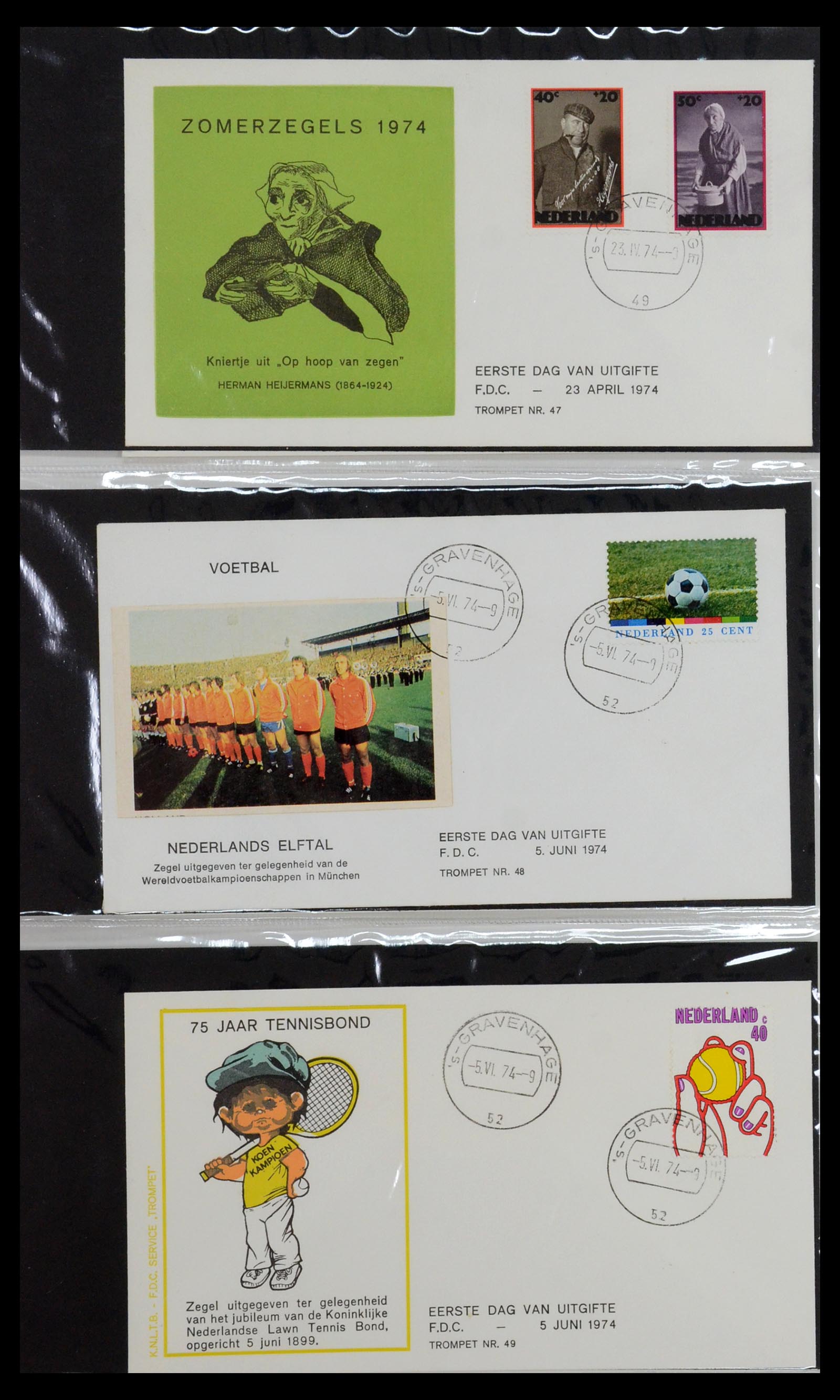 36342 017 - Postzegelverzameling 36342 Nederland Tromp FDC's 1968-1987.