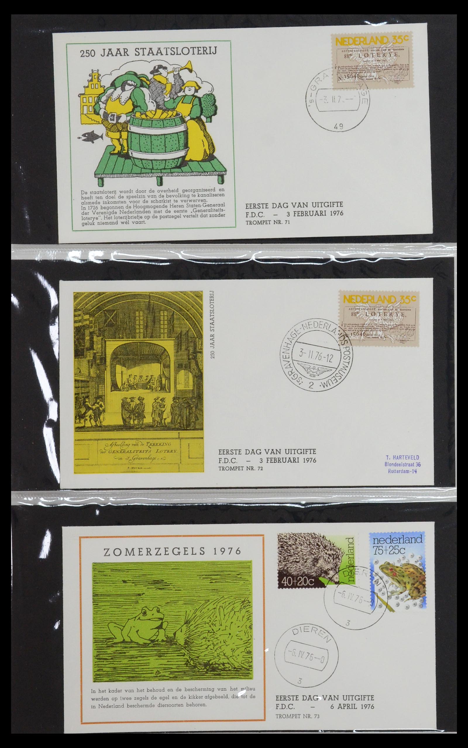 36342 025 - Stamp collection 36342 Netherlands Tromp FDC's 1968-1987.