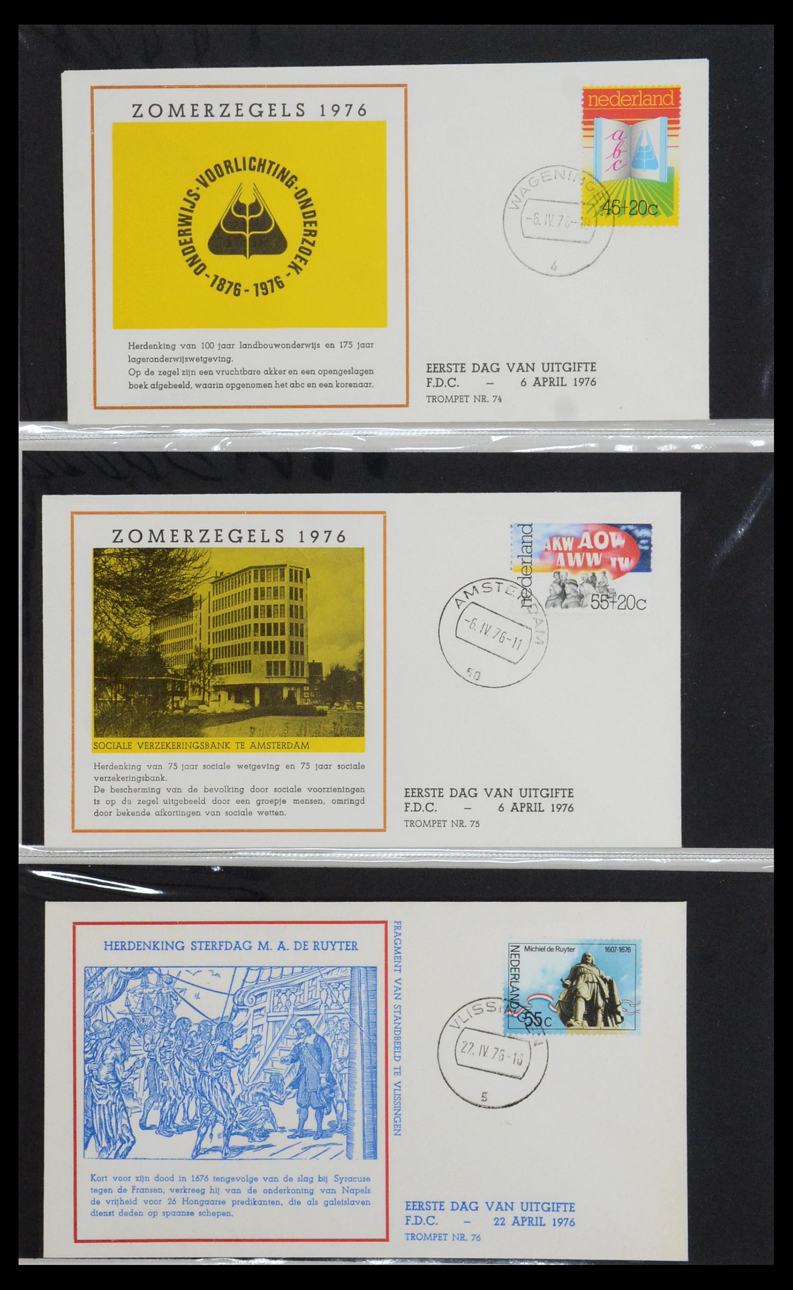 36342 026 - Stamp collection 36342 Netherlands Tromp FDC's 1968-1987.
