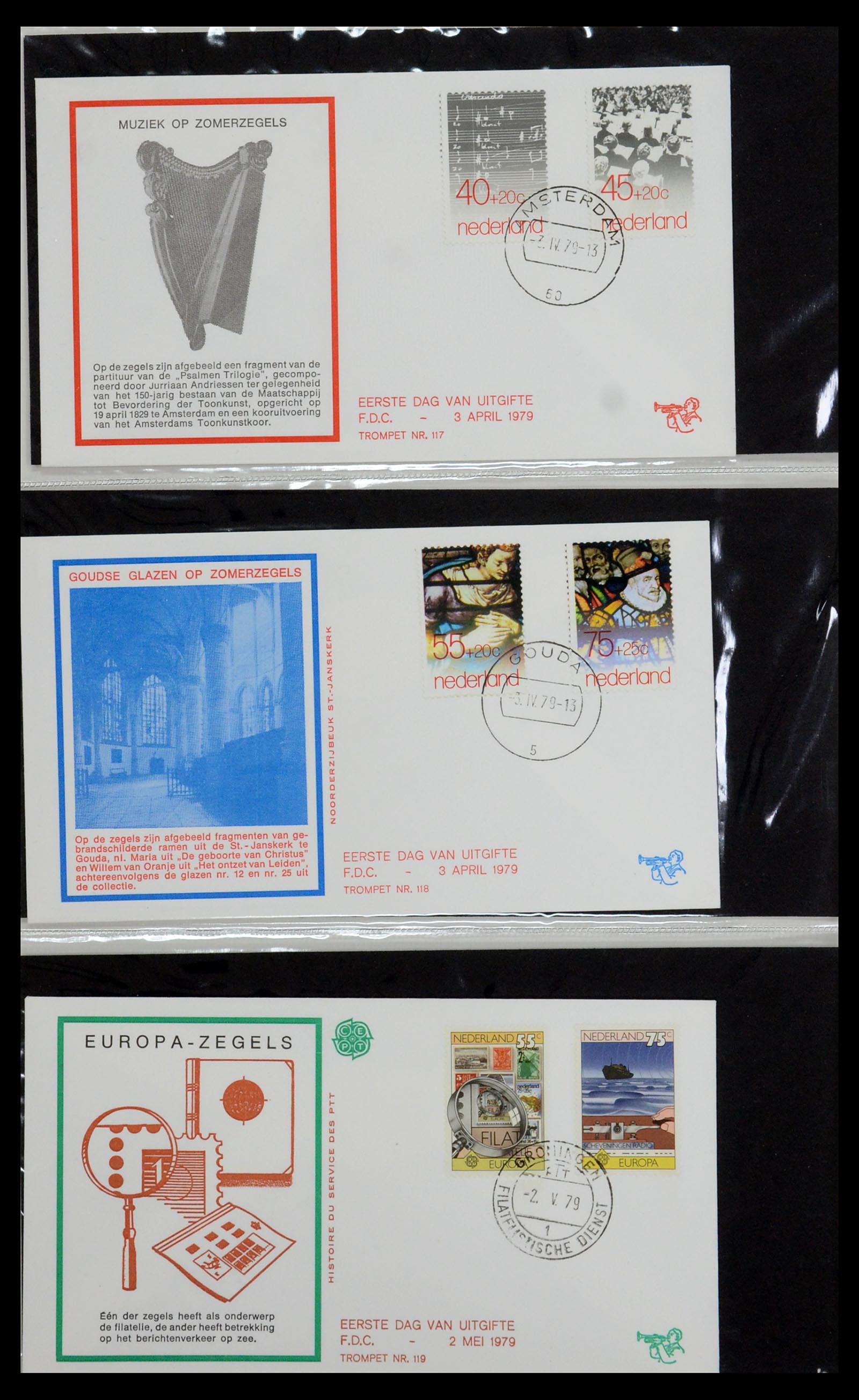 36342 042 - Postzegelverzameling 36342 Nederland Tromp FDC's 1968-1987.