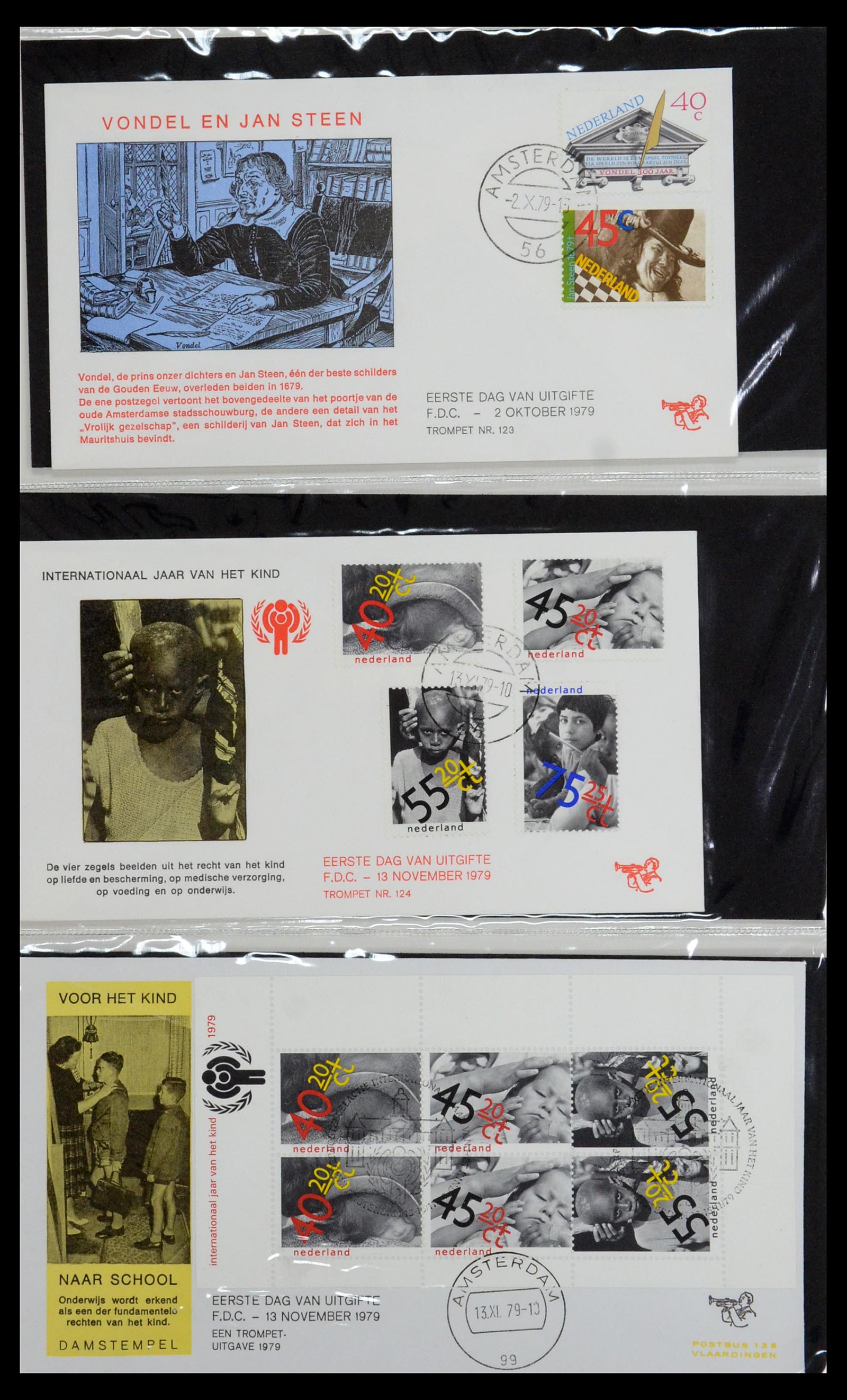 36342 044 - Postzegelverzameling 36342 Nederland Tromp FDC's 1968-1987.