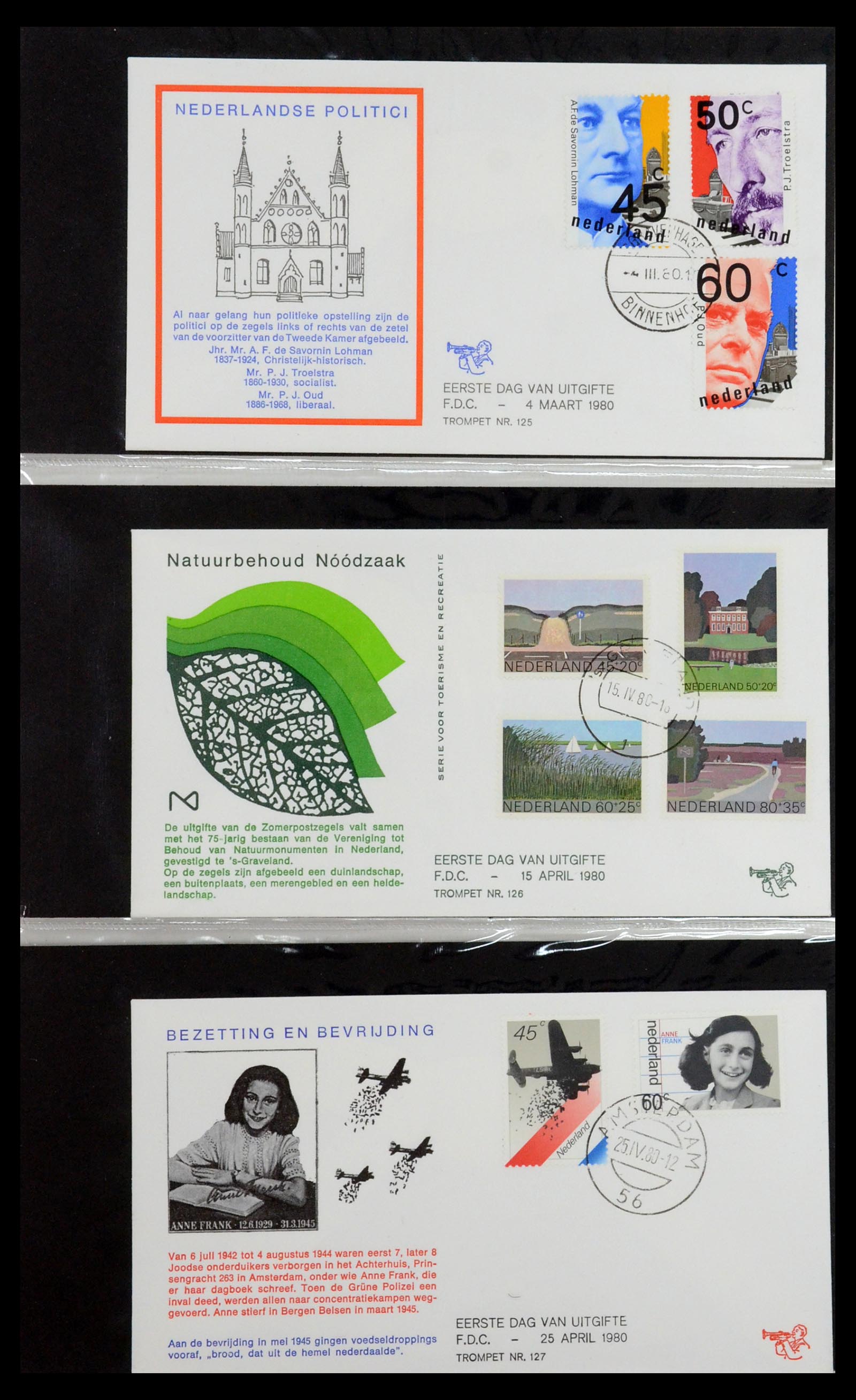 36342 045 - Stamp collection 36342 Netherlands Tromp FDC's 1968-1987.