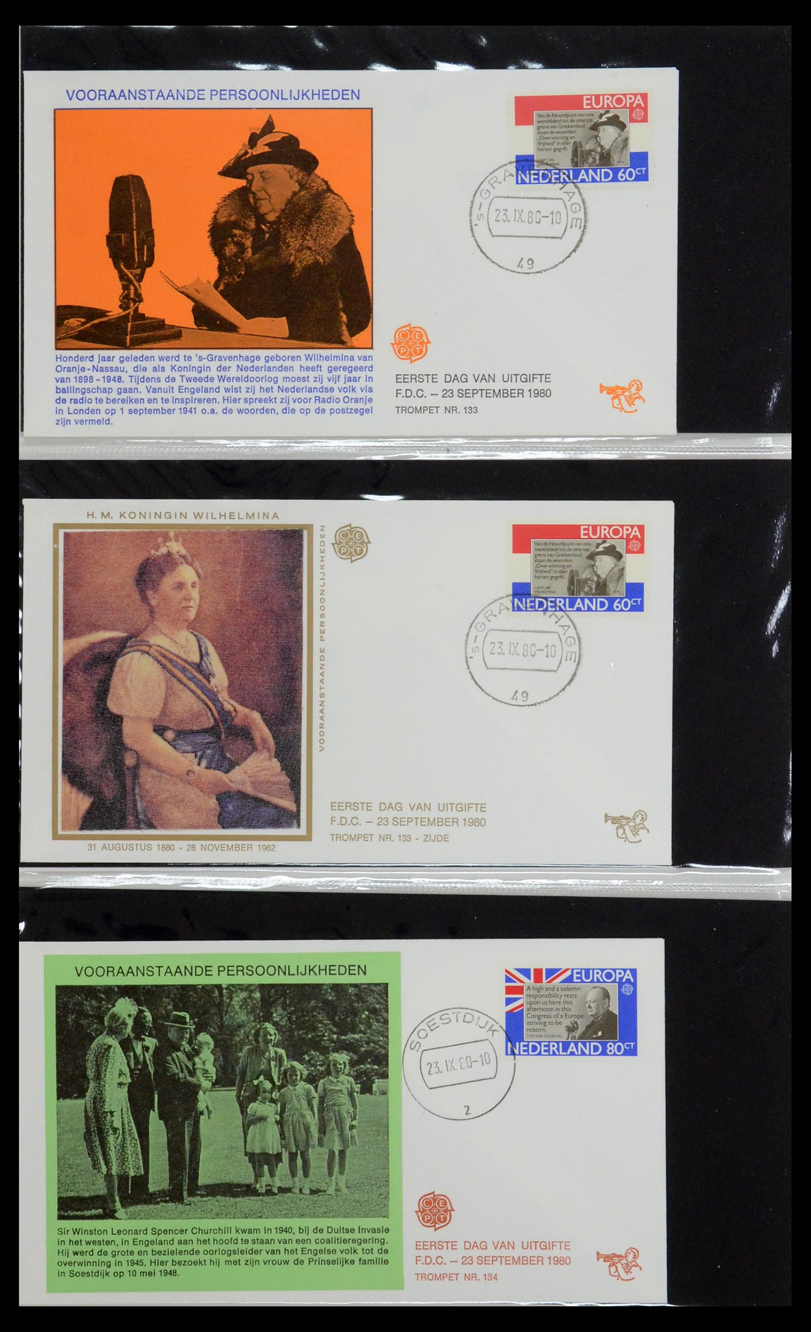 36342 048 - Postzegelverzameling 36342 Nederland Tromp FDC's 1968-1987.