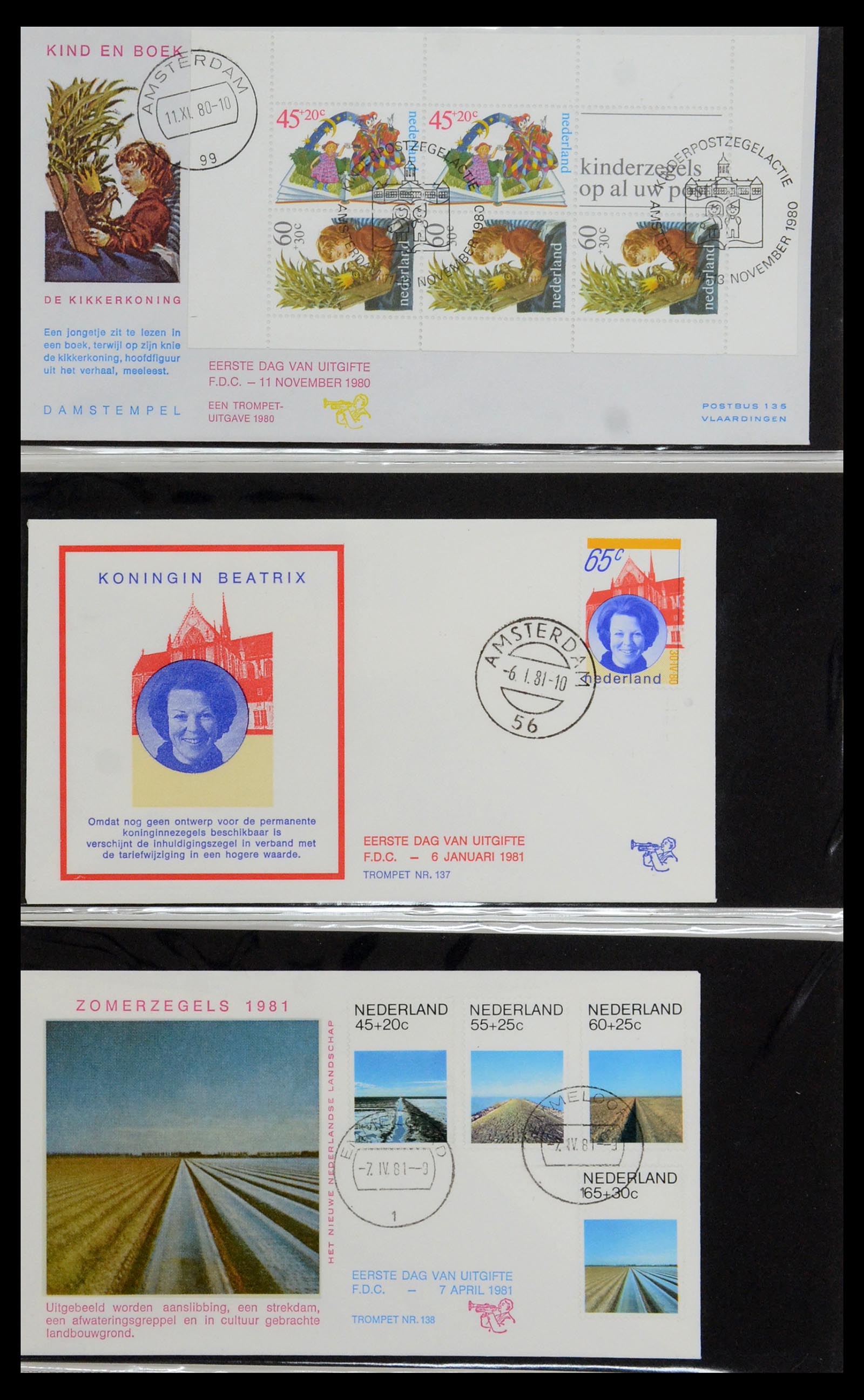 36342 050 - Postzegelverzameling 36342 Nederland Tromp FDC's 1968-1987.