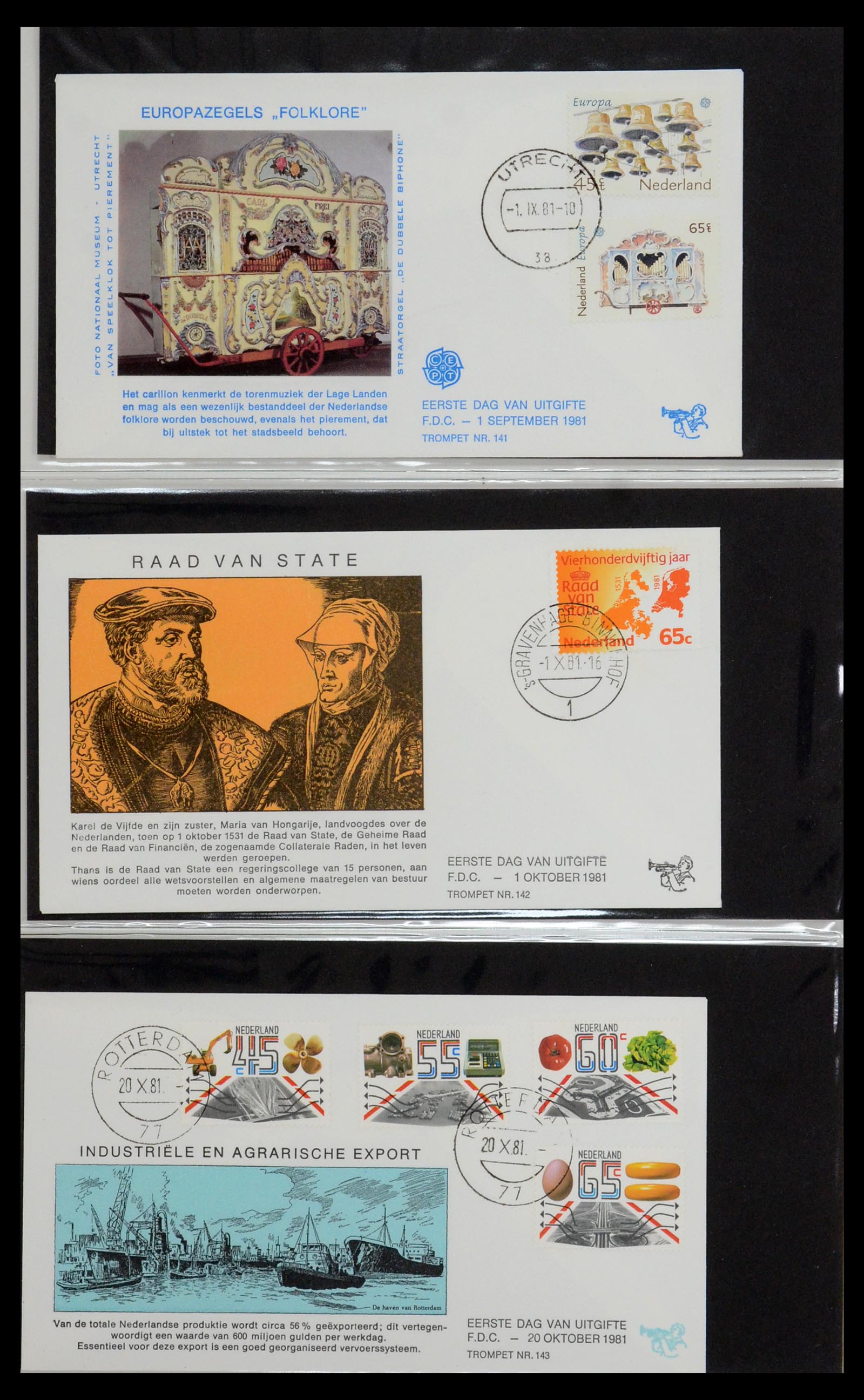 36342 052 - Stamp collection 36342 Netherlands Tromp FDC's 1968-1987.