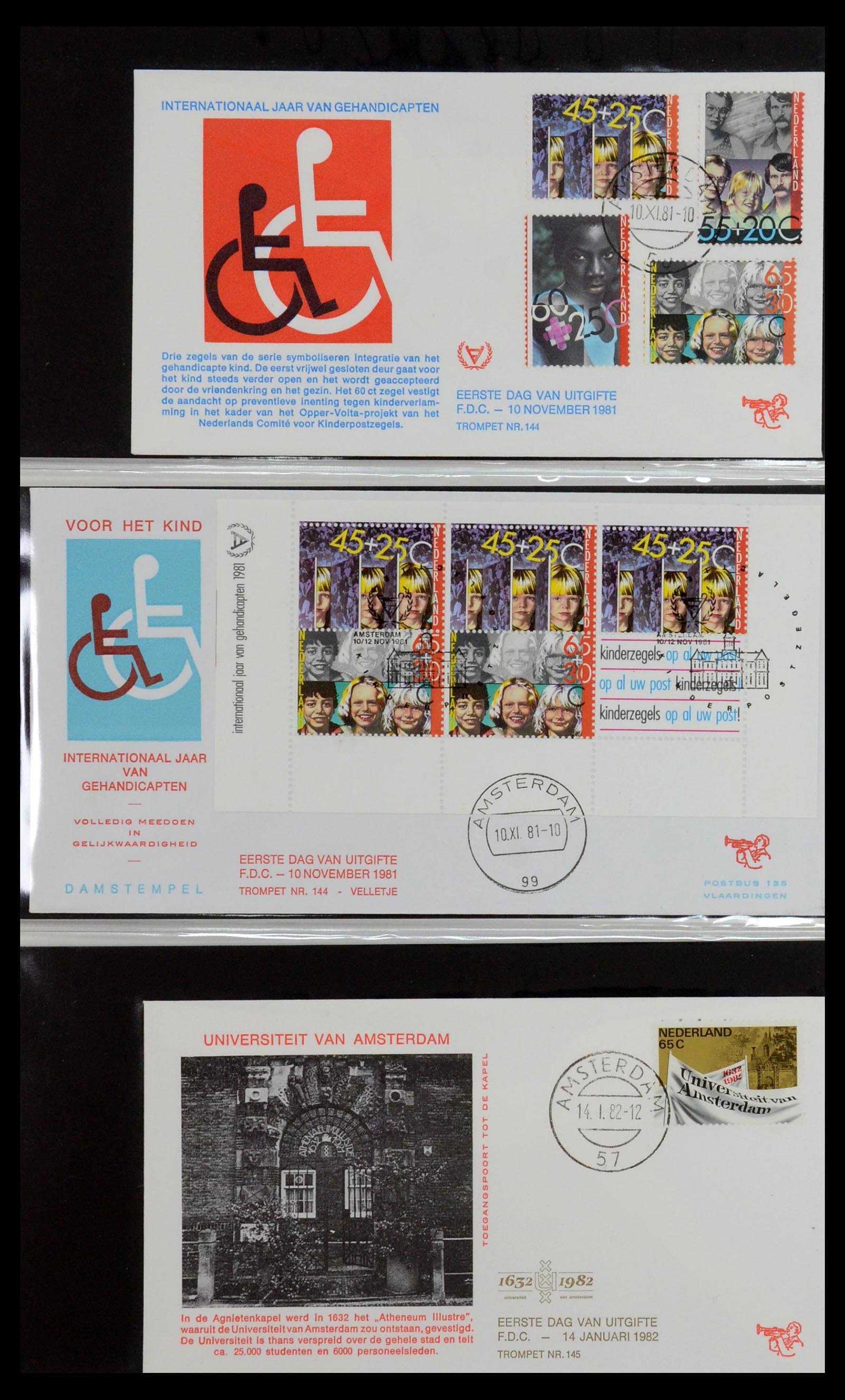36342 053 - Stamp collection 36342 Netherlands Tromp FDC's 1968-1987.