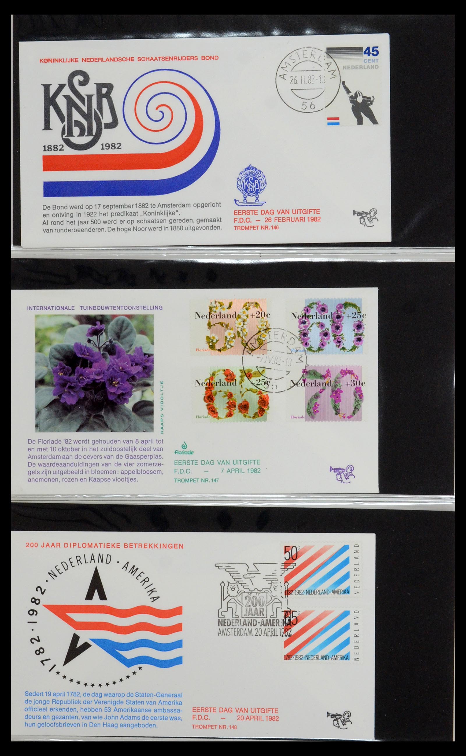 36342 054 - Postzegelverzameling 36342 Nederland Tromp FDC's 1968-1987.