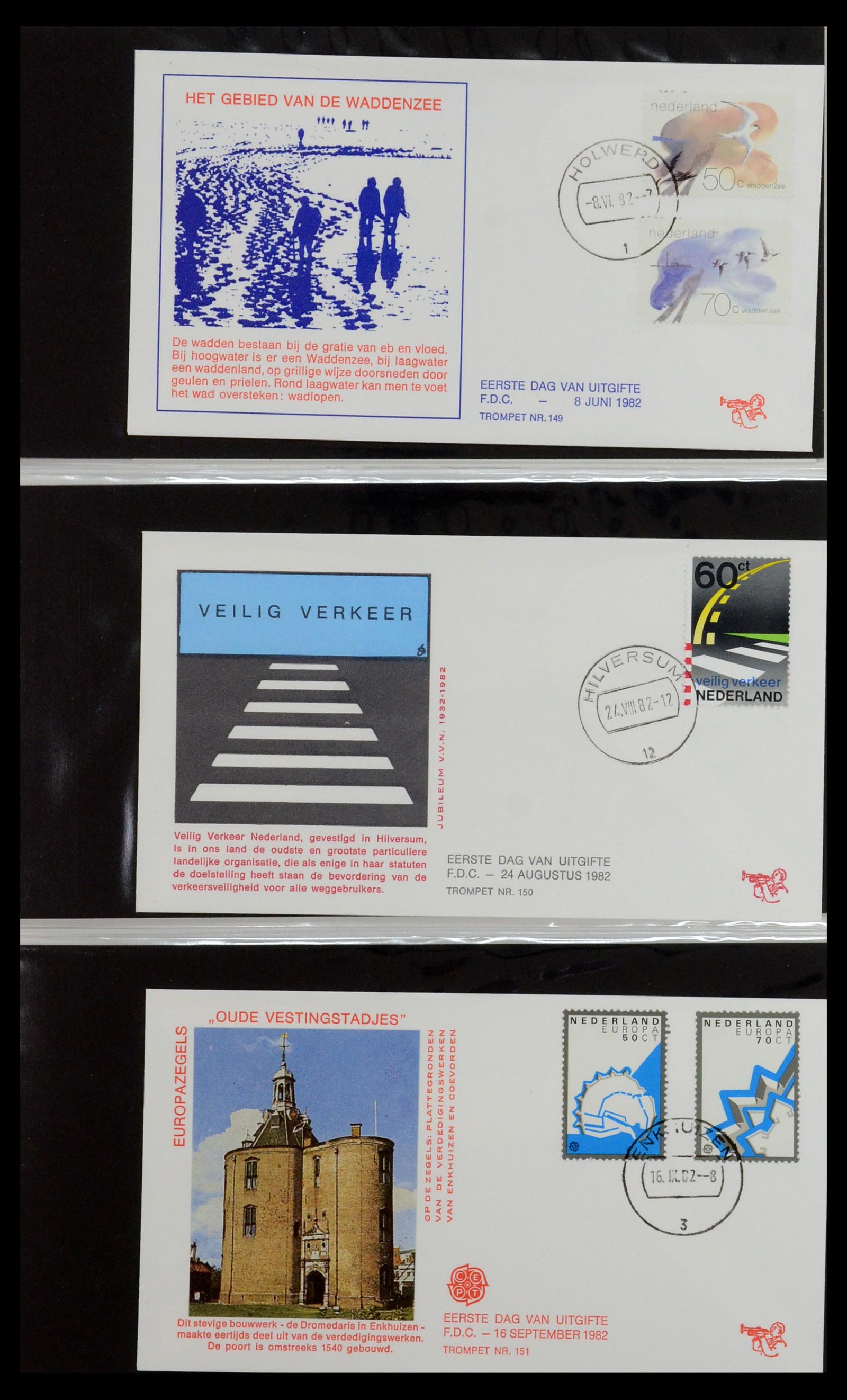36342 055 - Stamp collection 36342 Netherlands Tromp FDC's 1968-1987.