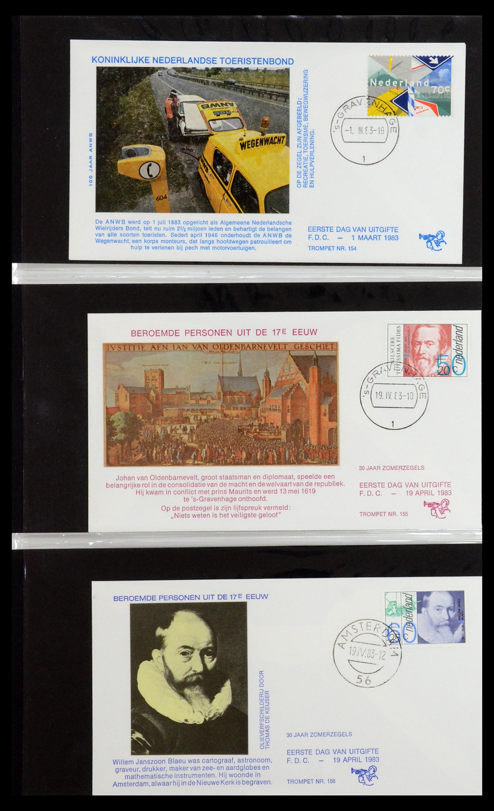 36342 057 - Stamp collection 36342 Netherlands Tromp FDC's 1968-1987.