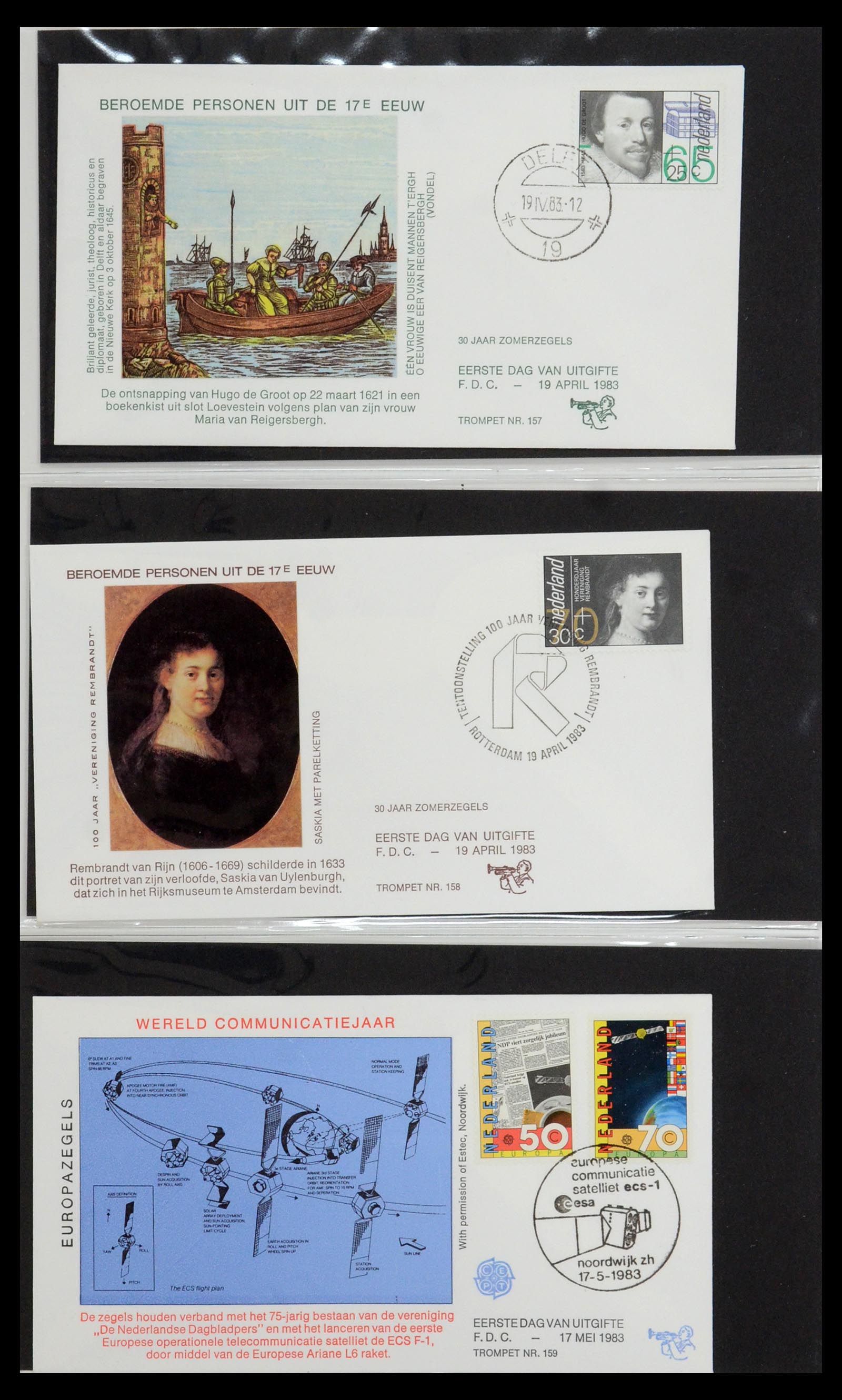 36342 058 - Stamp collection 36342 Netherlands Tromp FDC's 1968-1987.