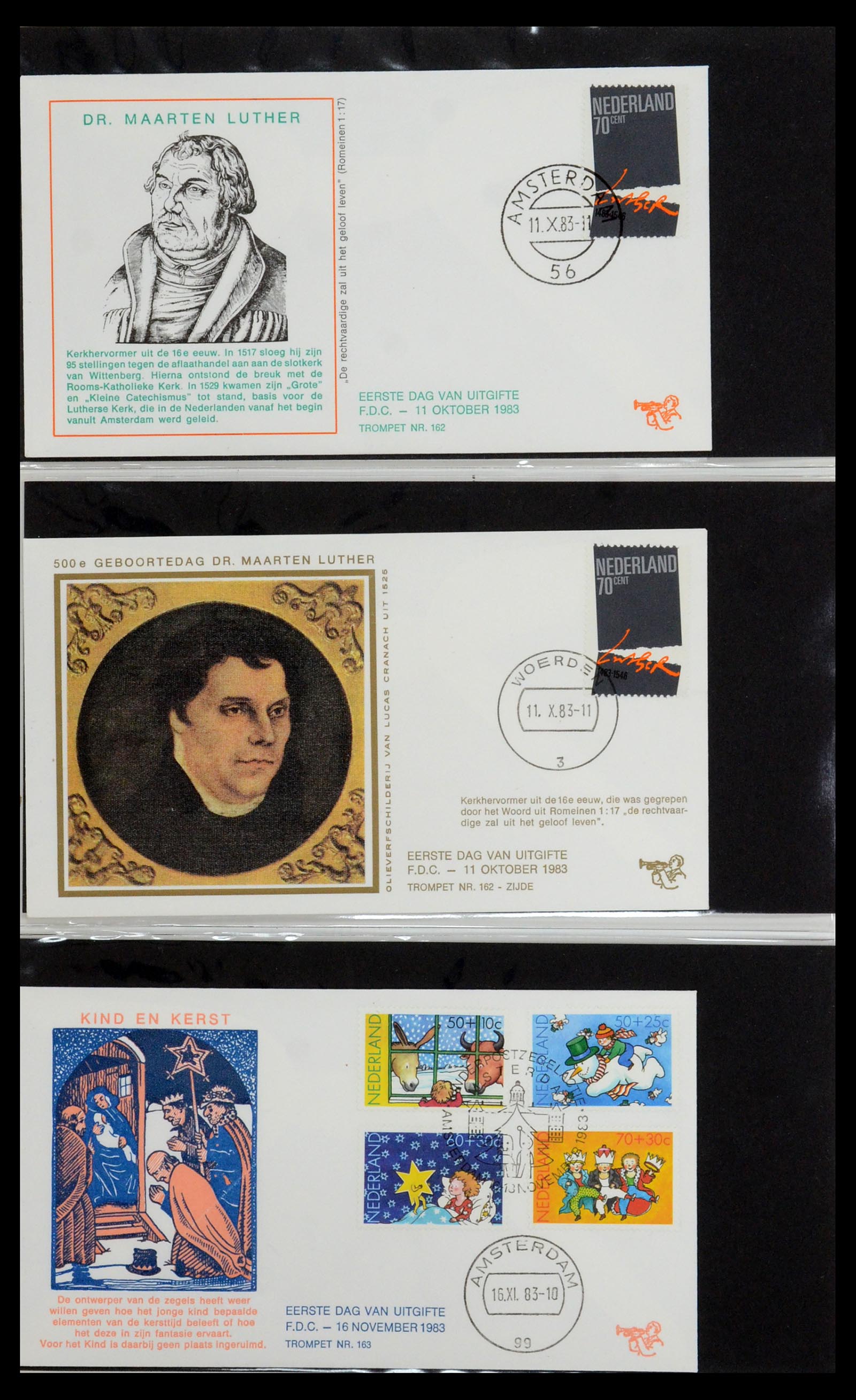36342 060 - Stamp collection 36342 Netherlands Tromp FDC's 1968-1987.
