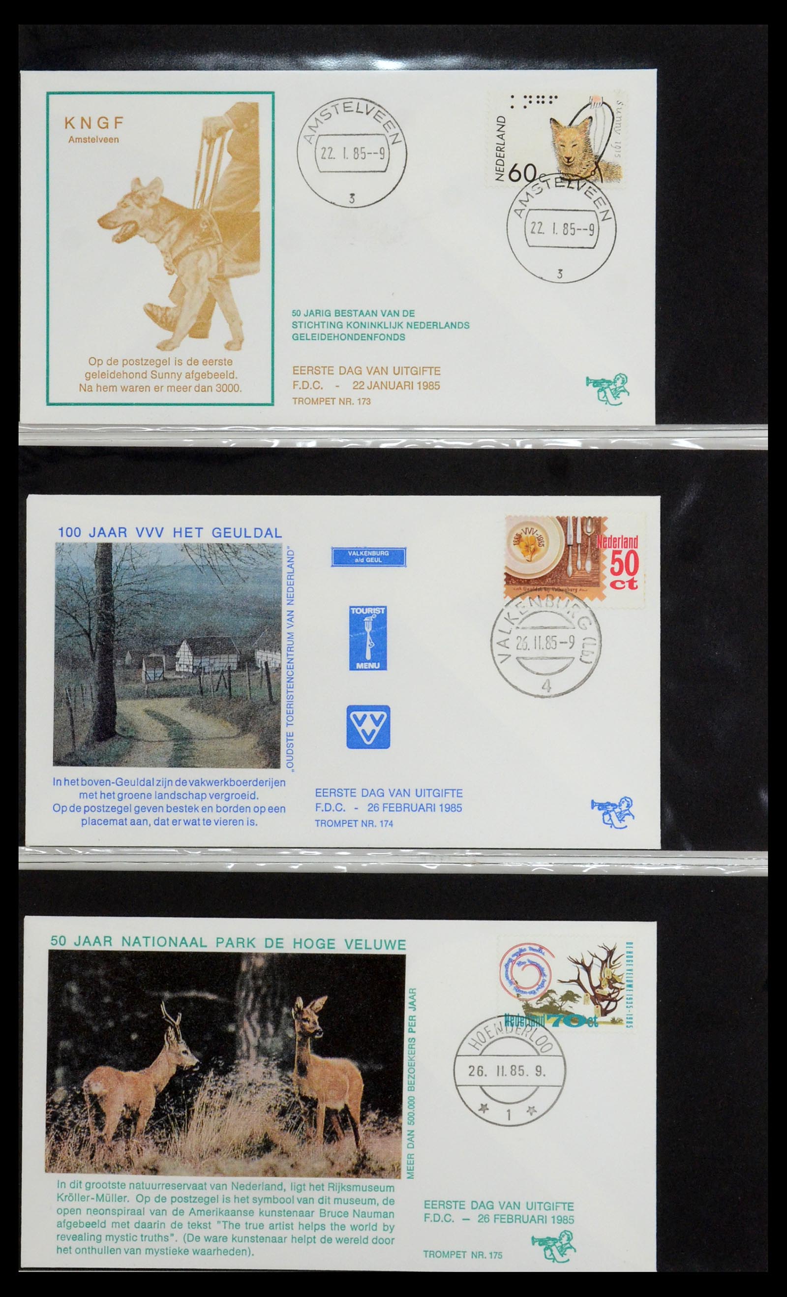 36342 066 - Stamp collection 36342 Netherlands Tromp FDC's 1968-1987.