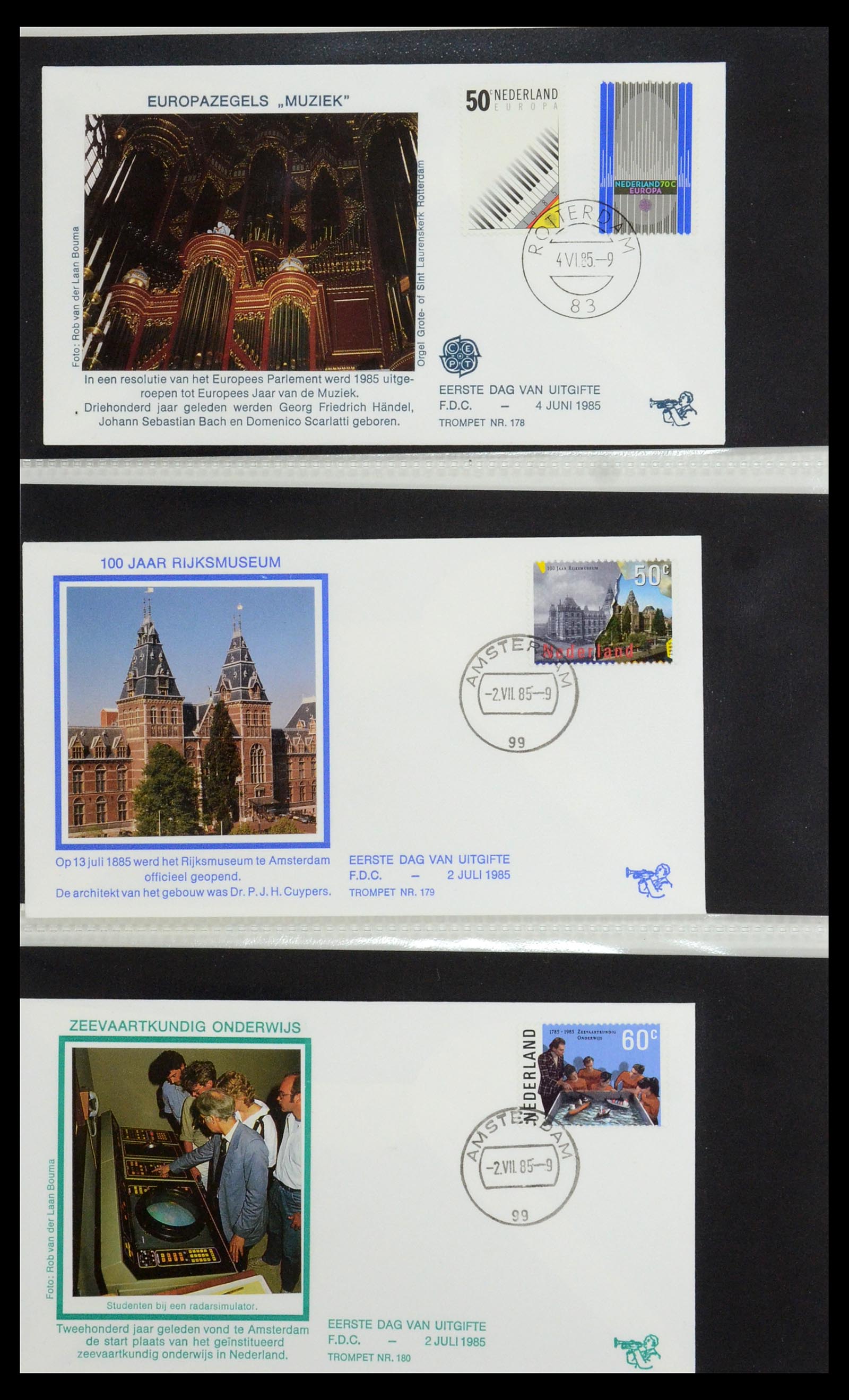36342 068 - Stamp collection 36342 Netherlands Tromp FDC's 1968-1987.