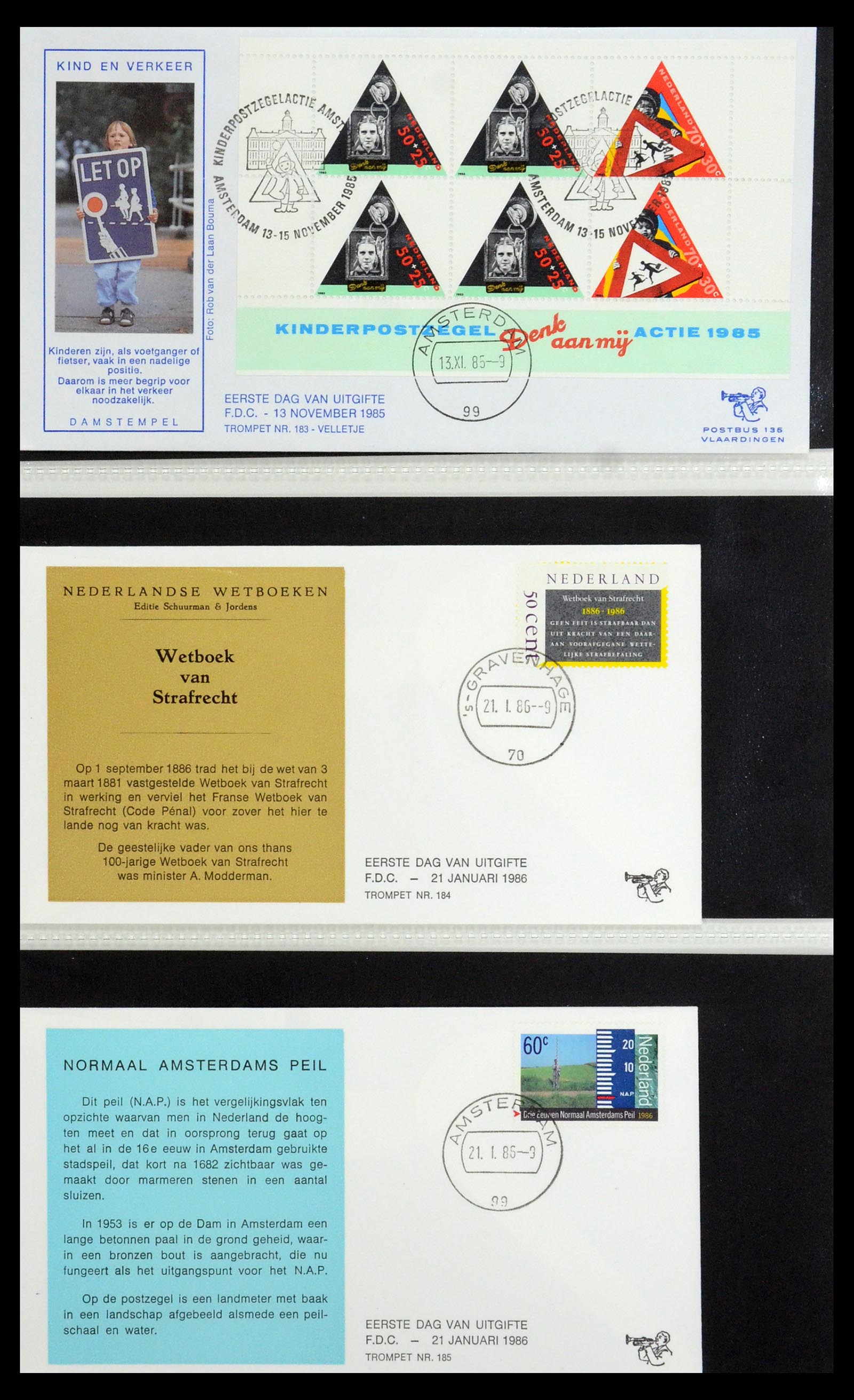 36342 070 - Stamp collection 36342 Netherlands Tromp FDC's 1968-1987.