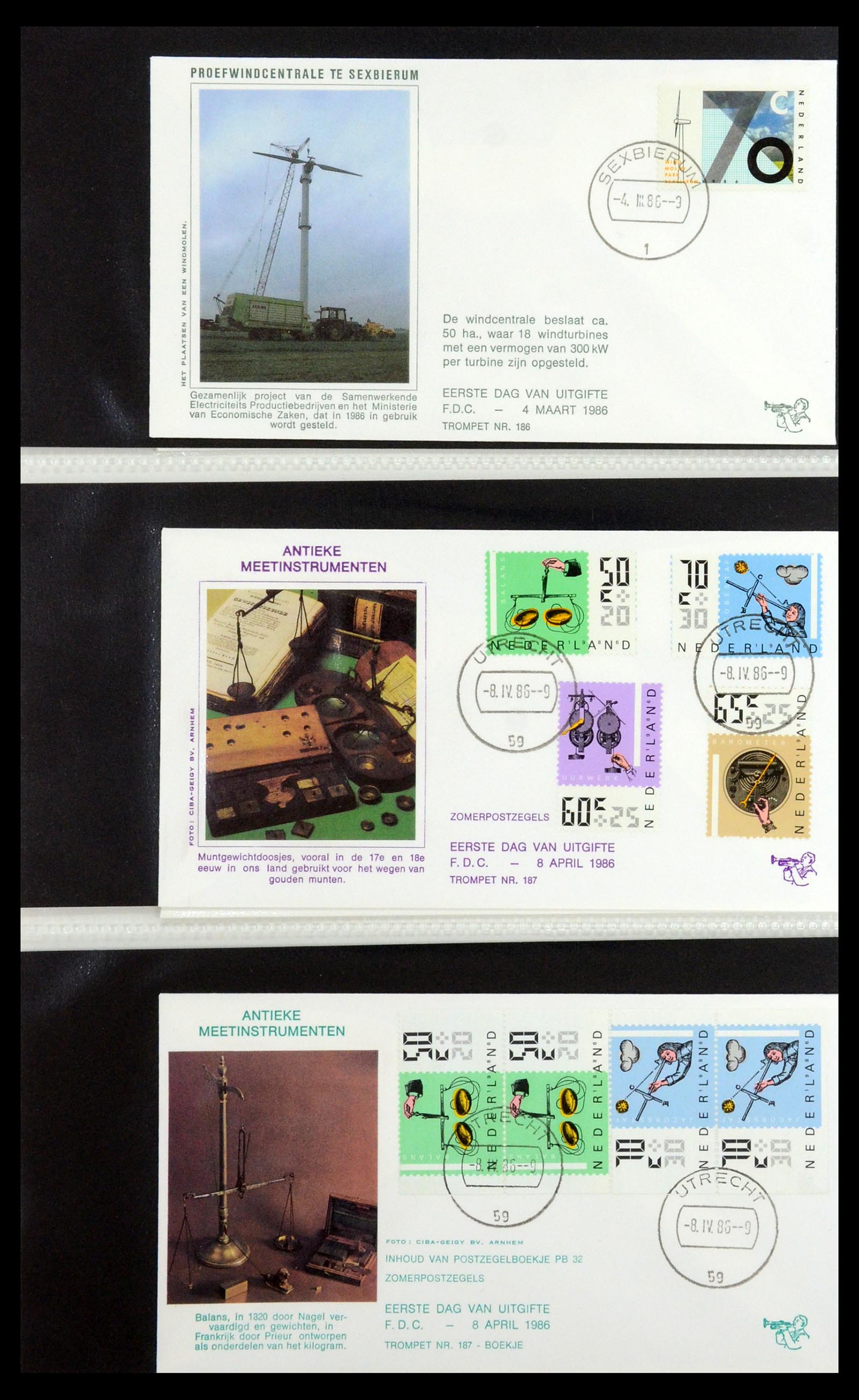 36342 071 - Stamp collection 36342 Netherlands Tromp FDC's 1968-1987.