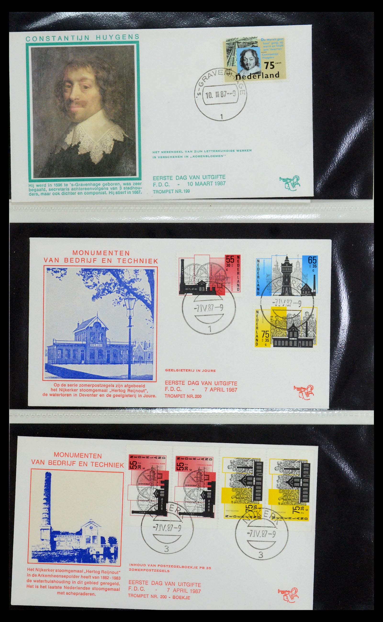 36342 076 - Stamp collection 36342 Netherlands Tromp FDC's 1968-1987.
