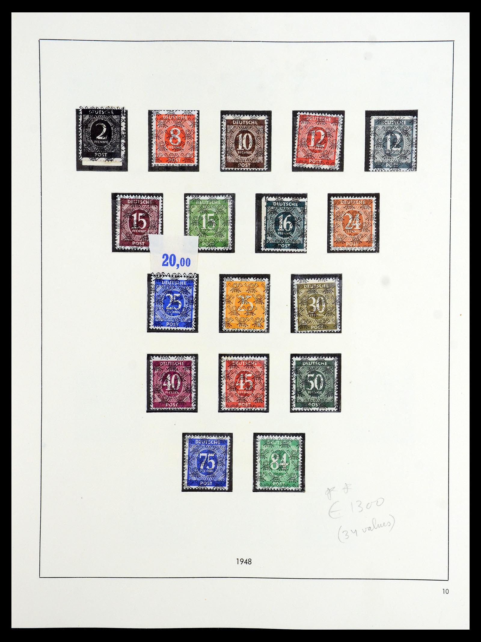 36344 010 - Stamp collection 36344 German Zones 1945-1949.