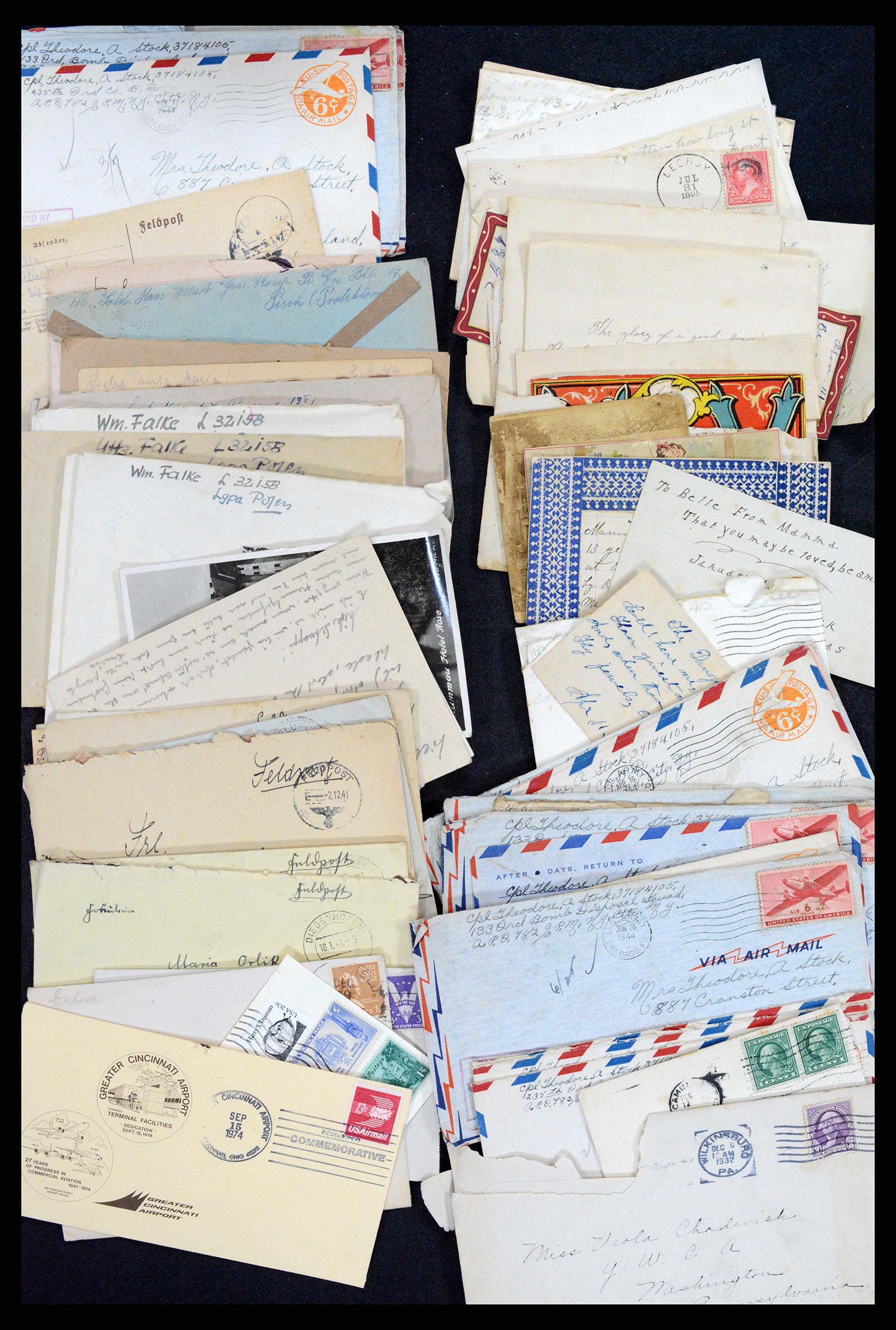 36349 005 - Postzegelverzameling 36349 Wereld brieven en FDC's 1870-2000.