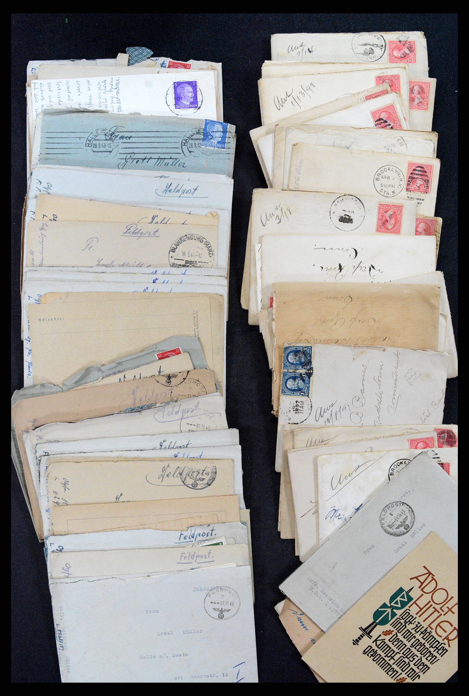 36349 010 - Postzegelverzameling 36349 Wereld brieven en FDC's 1870-2000.