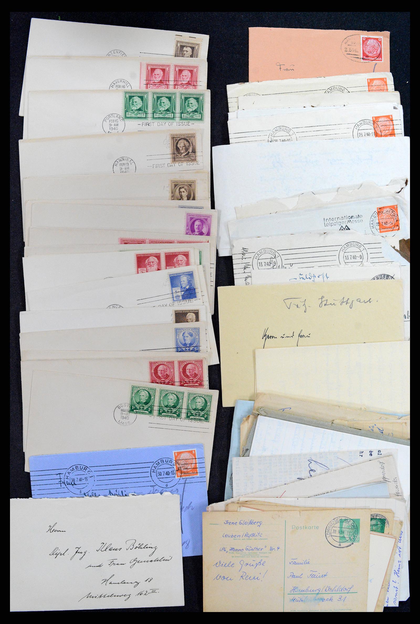 36349 011 - Postzegelverzameling 36349 Wereld brieven en FDC's 1870-2000.