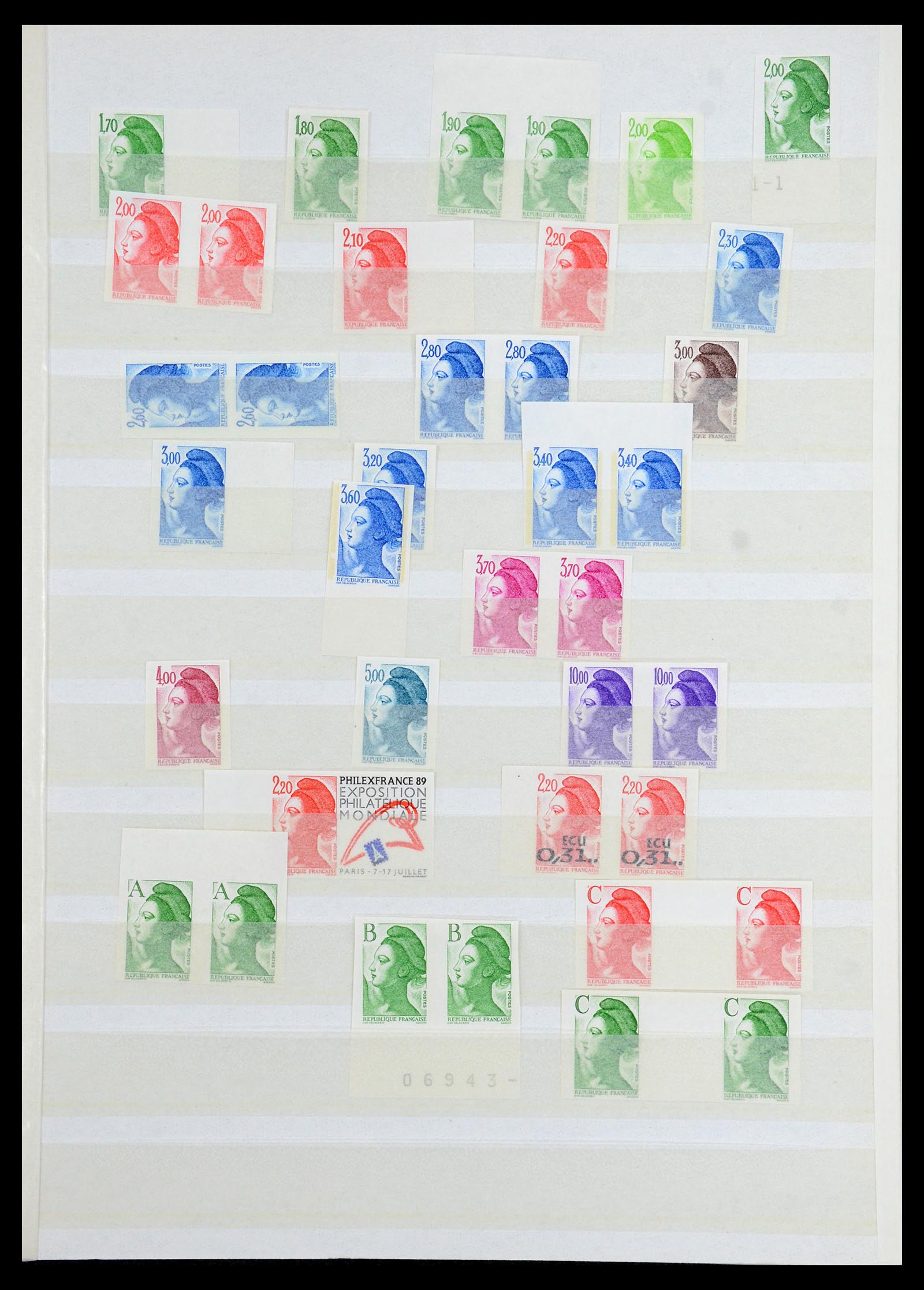 36350 009 - Postzegelverzameling 36350 Frankrijk ONGETAND 1944-1996.