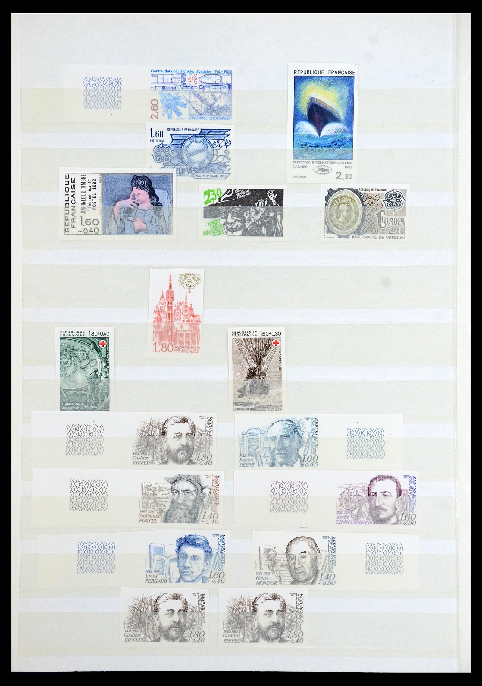 36350 010 - Stamp collection 36350 France IMPERFORATED 1944-1996.